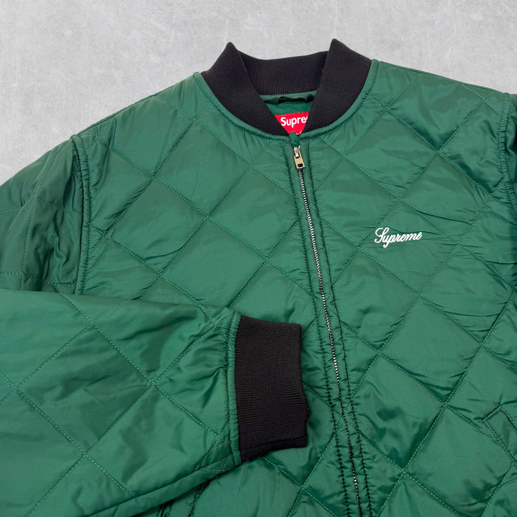 Supreme Sequin Patch Quilted Bomber L