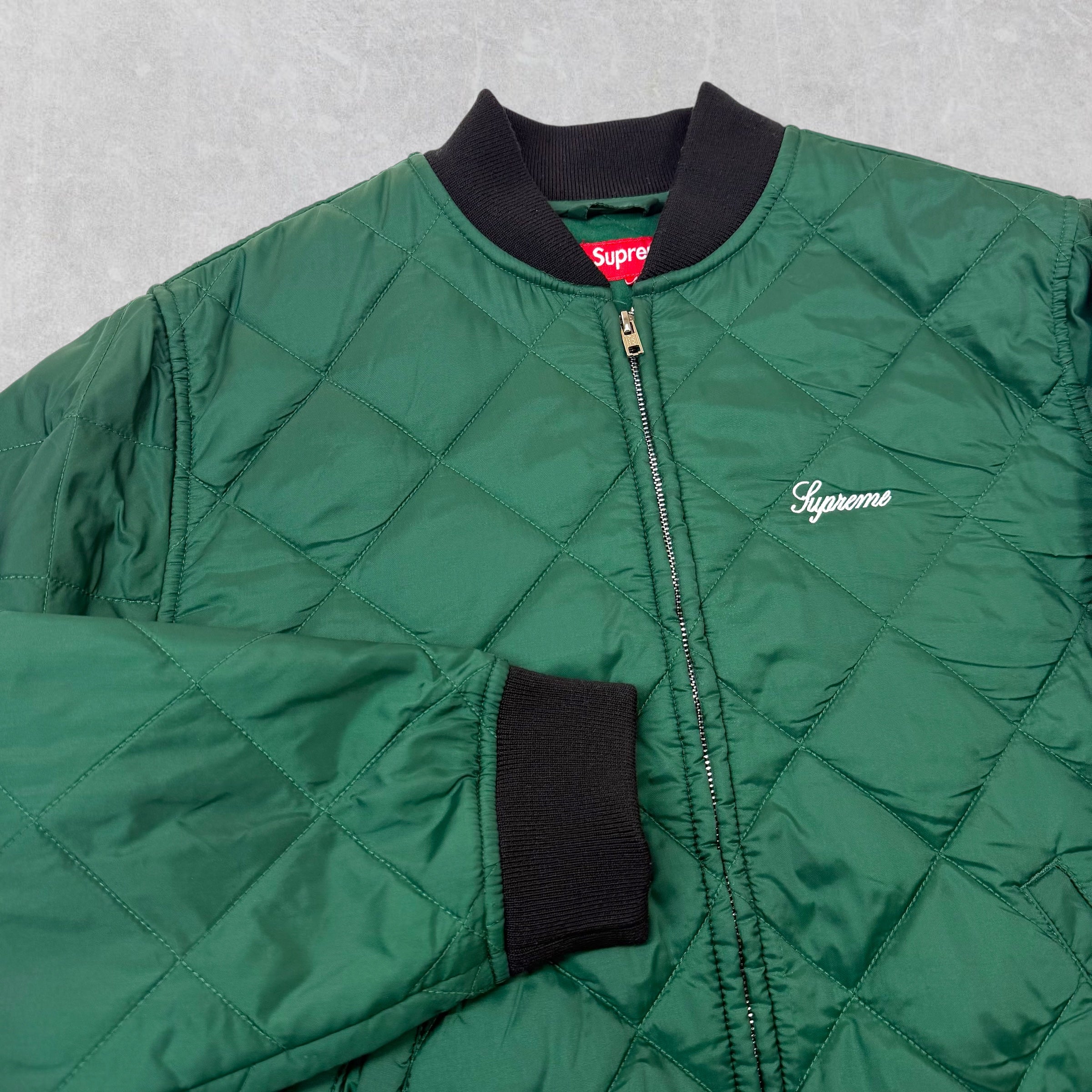 Supreme Sequin Patch Quilted Bomber L