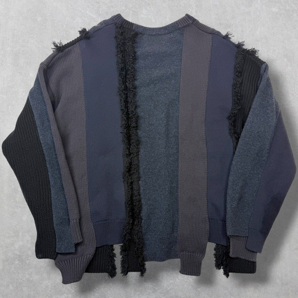 Balenciaga Sliced Damaged V-Neck Knit XS (XL)