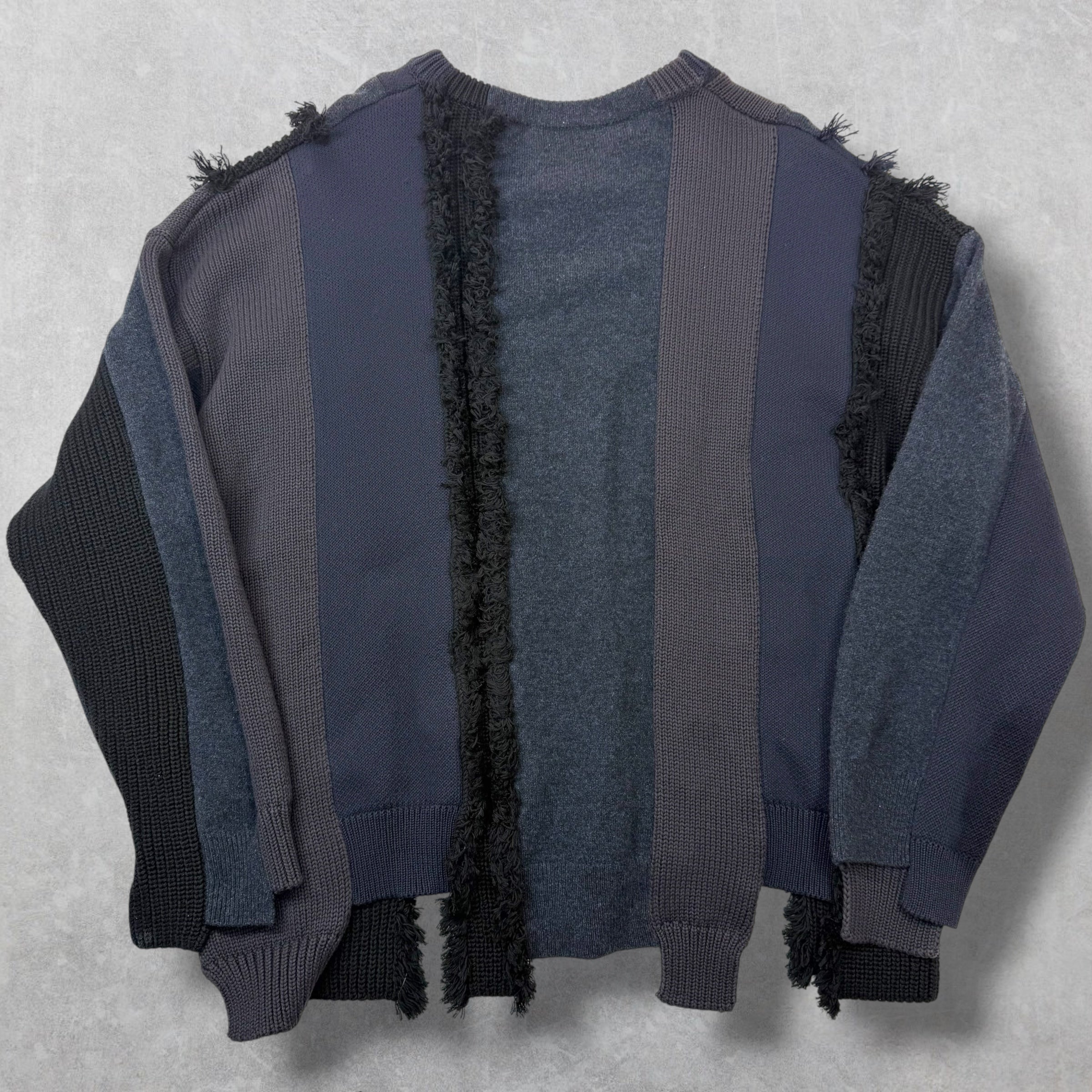 Balenciaga Sliced Damaged V-Neck Knit XS (XL)