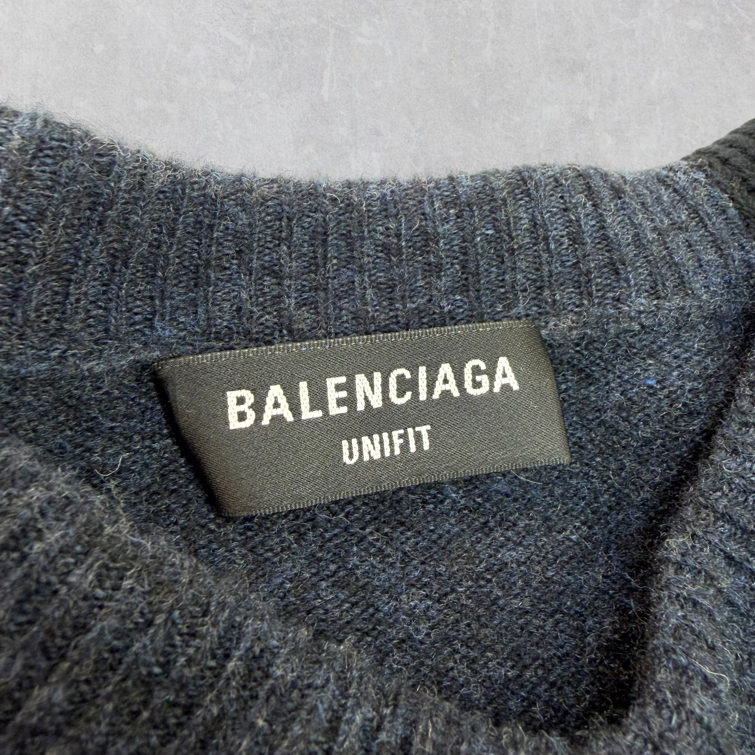 Balenciaga Sliced Damaged V-Neck Knit XS (XL)