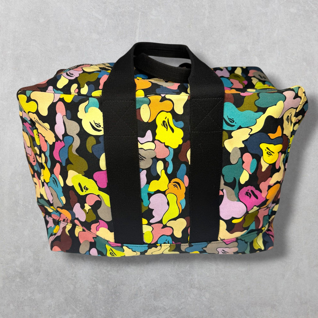 Bape Black Multicolor Camo Duffle Bag