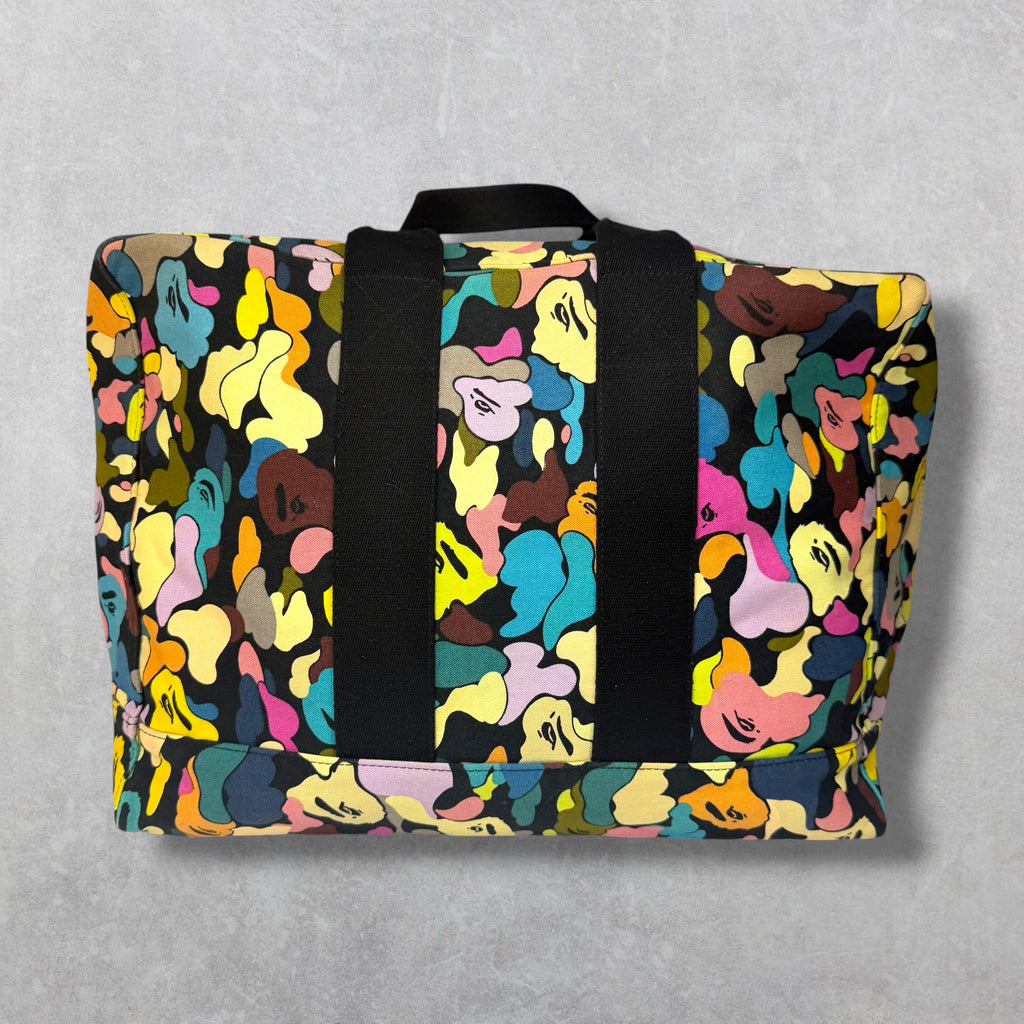 Bape Black Multicolor Camo Duffle Bag