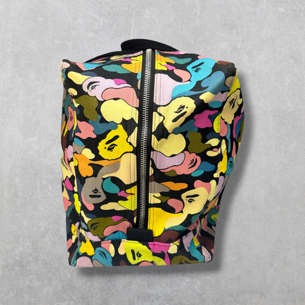 Bape Black Multicolor Camo Duffle Bag