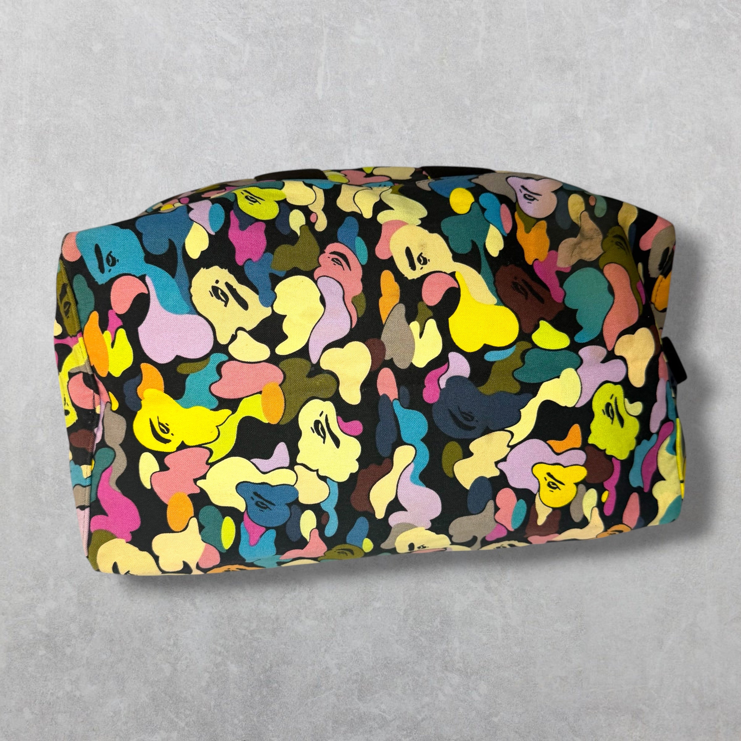 Bape Black Multicolor Camo Duffle Bag