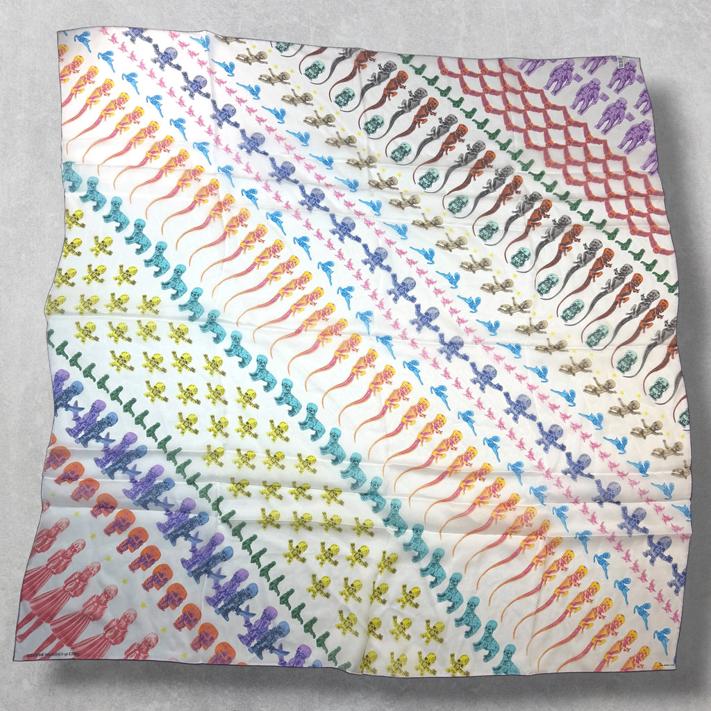 Chrome Hearts Foti Rainbow Silk Scarf