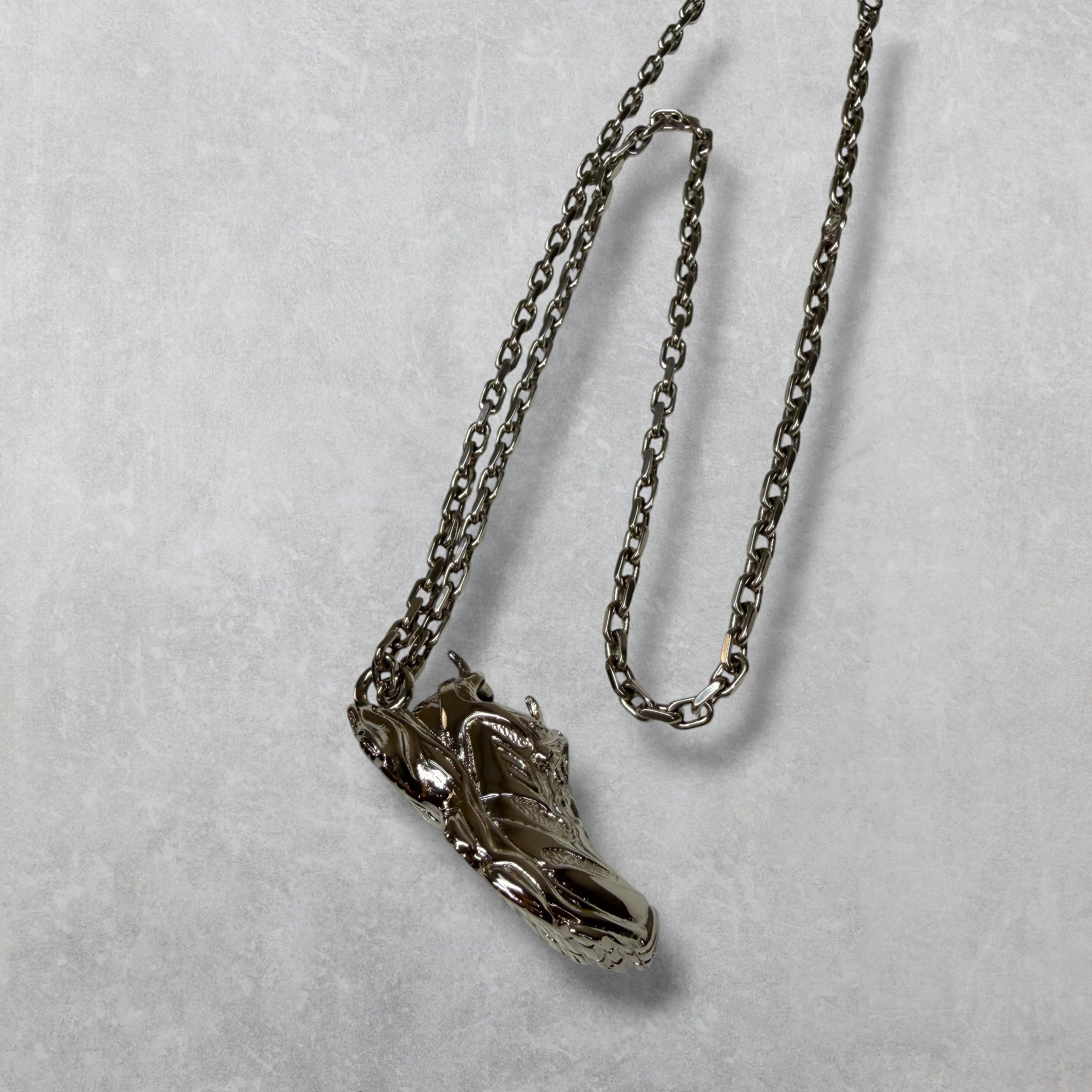 Balenciaga Track Brass Silver Necklace