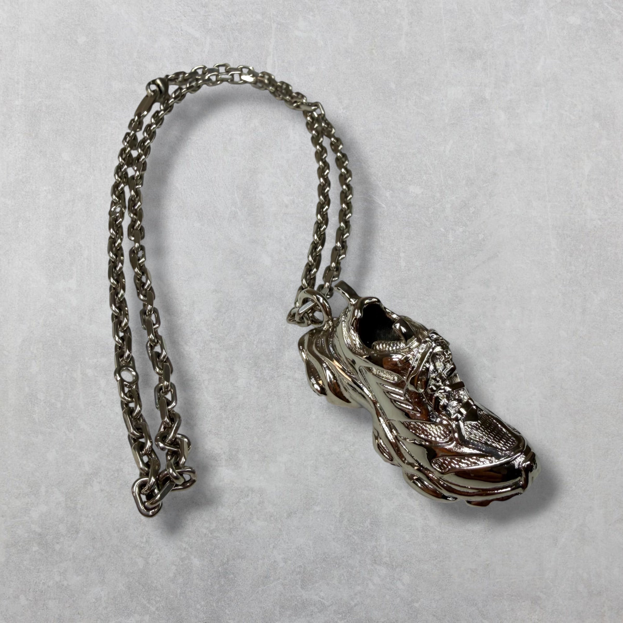 Balenciaga Track Brass Silver Necklace