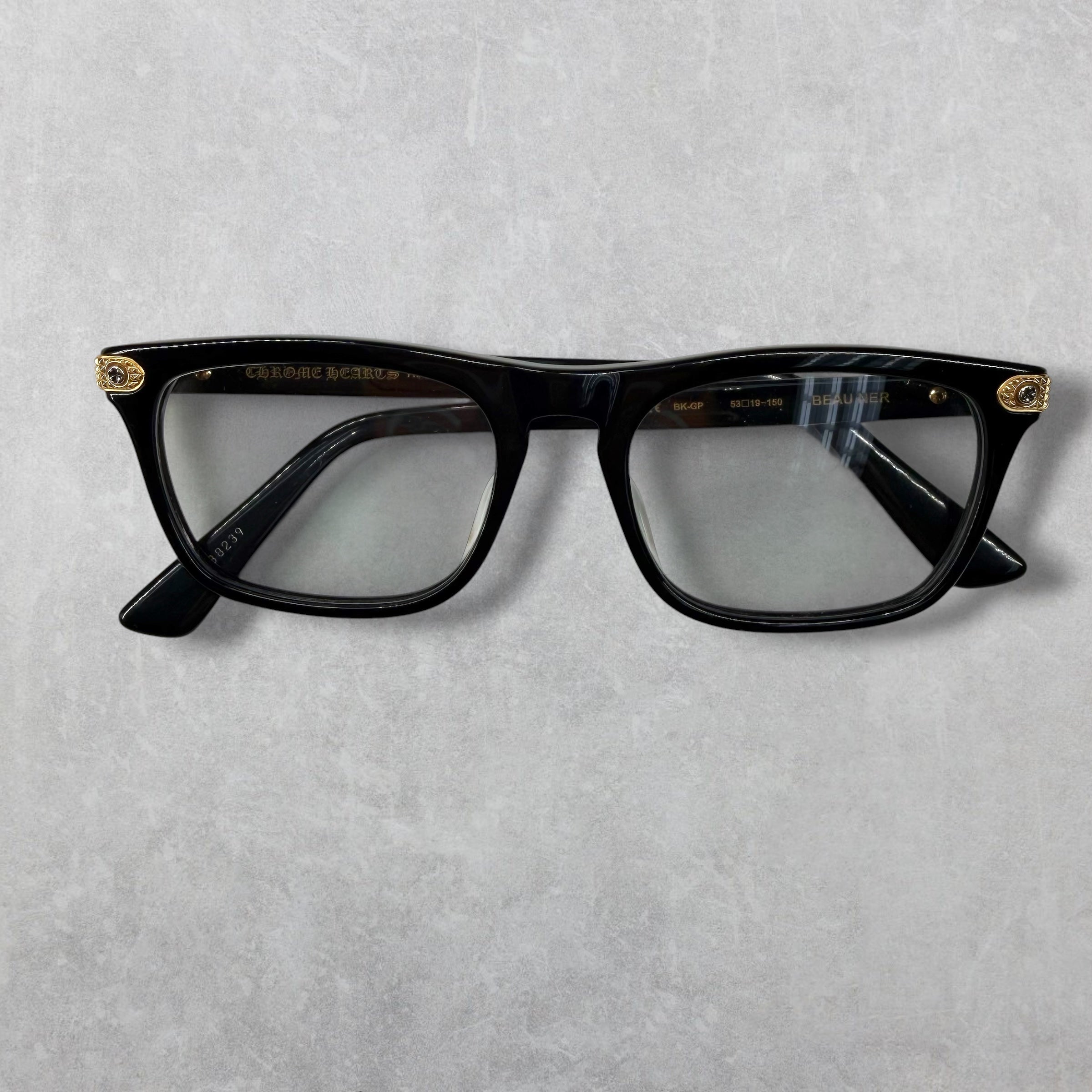 Chrome Hearts Beau Ner Gold Glasses