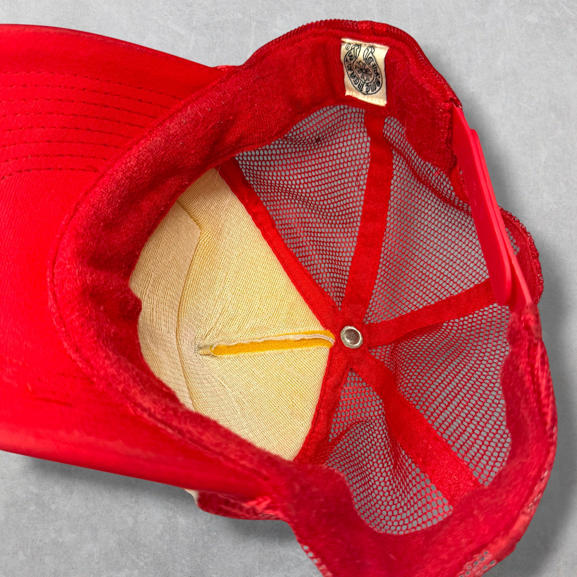 Vintage Chrome Hearts Fuck Red Trucker Hat
