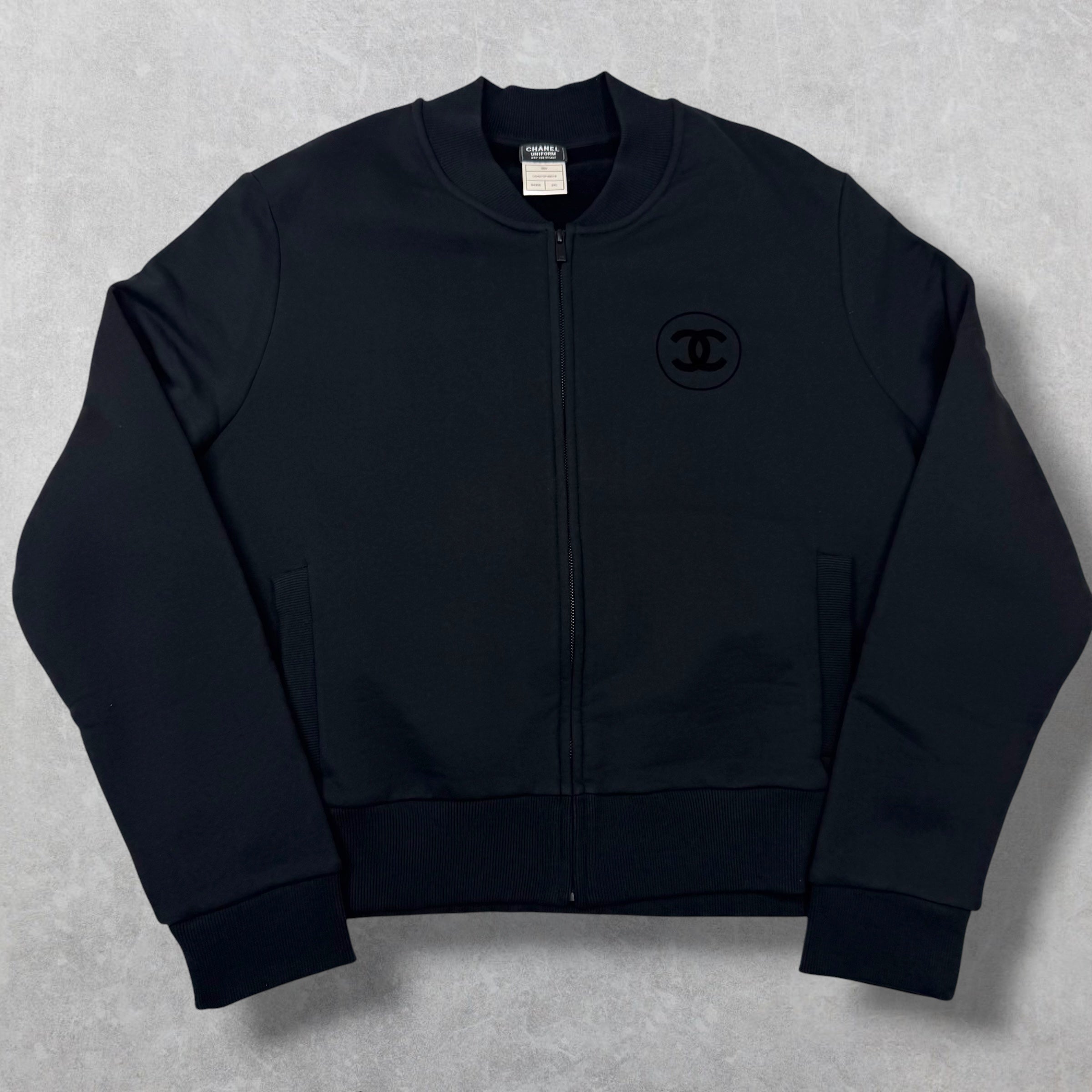 Chanel Uniform Double CC Zip Up Cardigan XXL