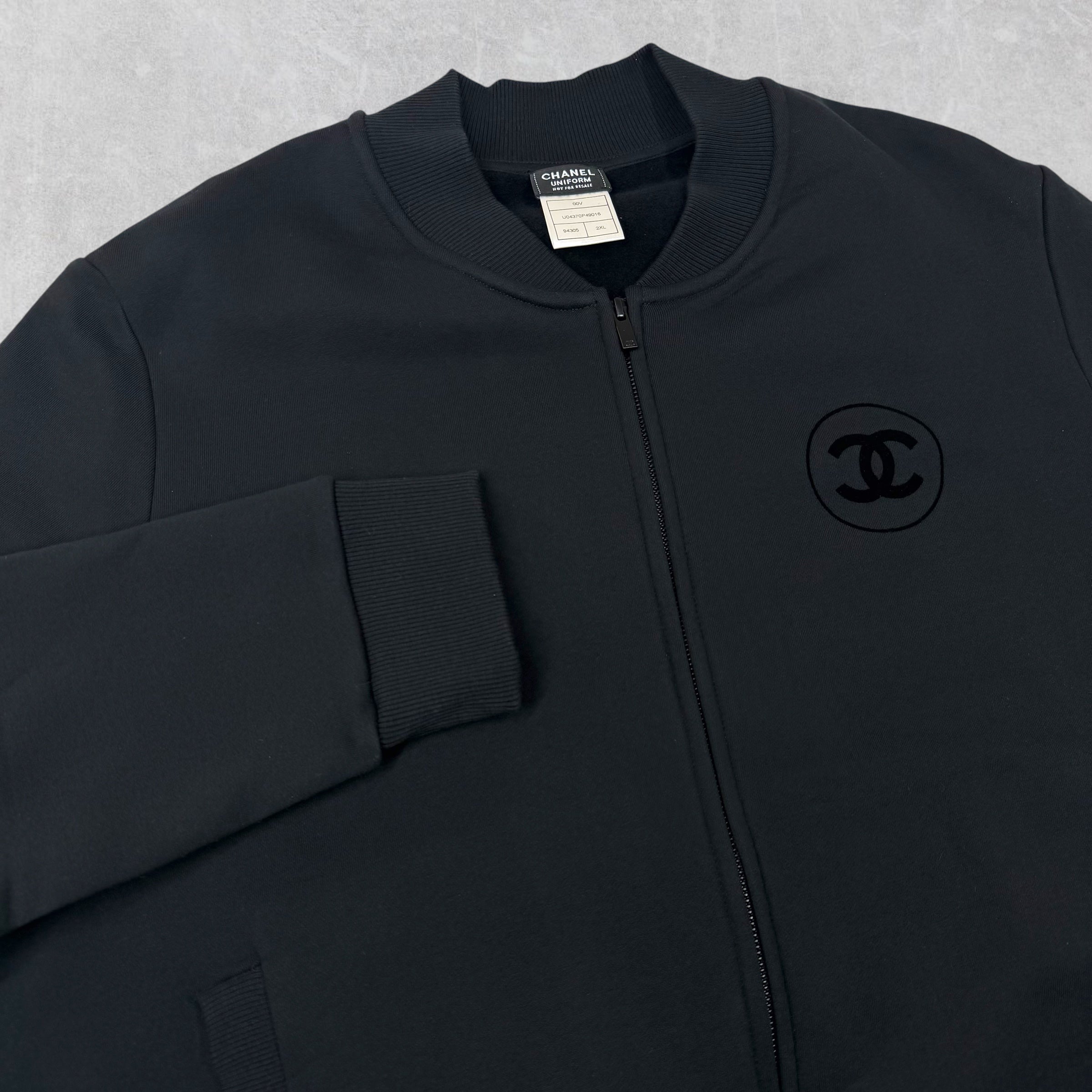 Chanel Uniform Double CC Zip Up Cardigan XXL