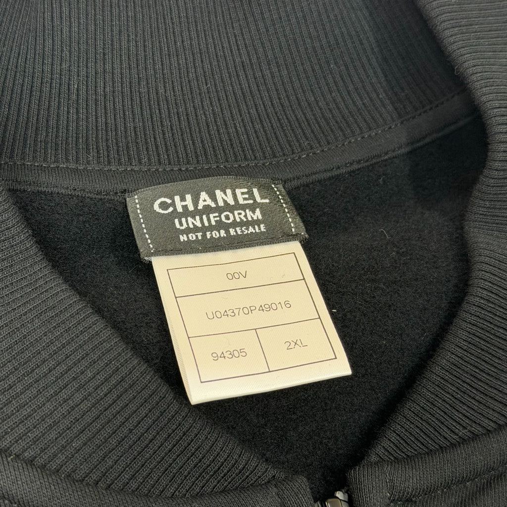 Chanel Uniform Double CC Zip Up Cardigan XXL