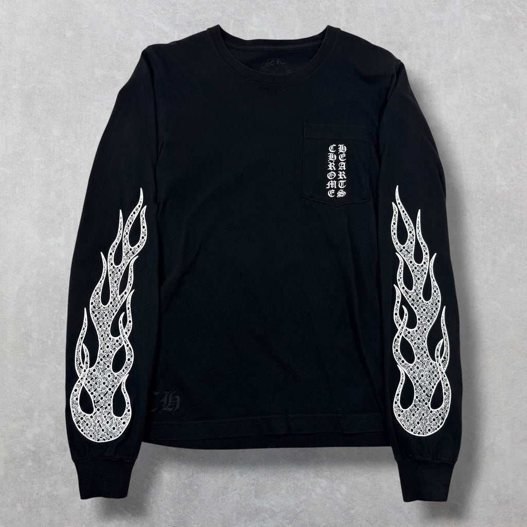 Chrome Hearts Cross Flames Black L/S S