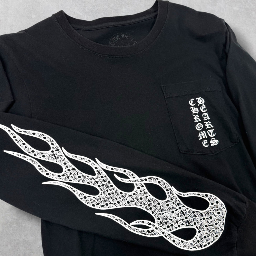 Chrome Hearts Cross Flames Black L/S S