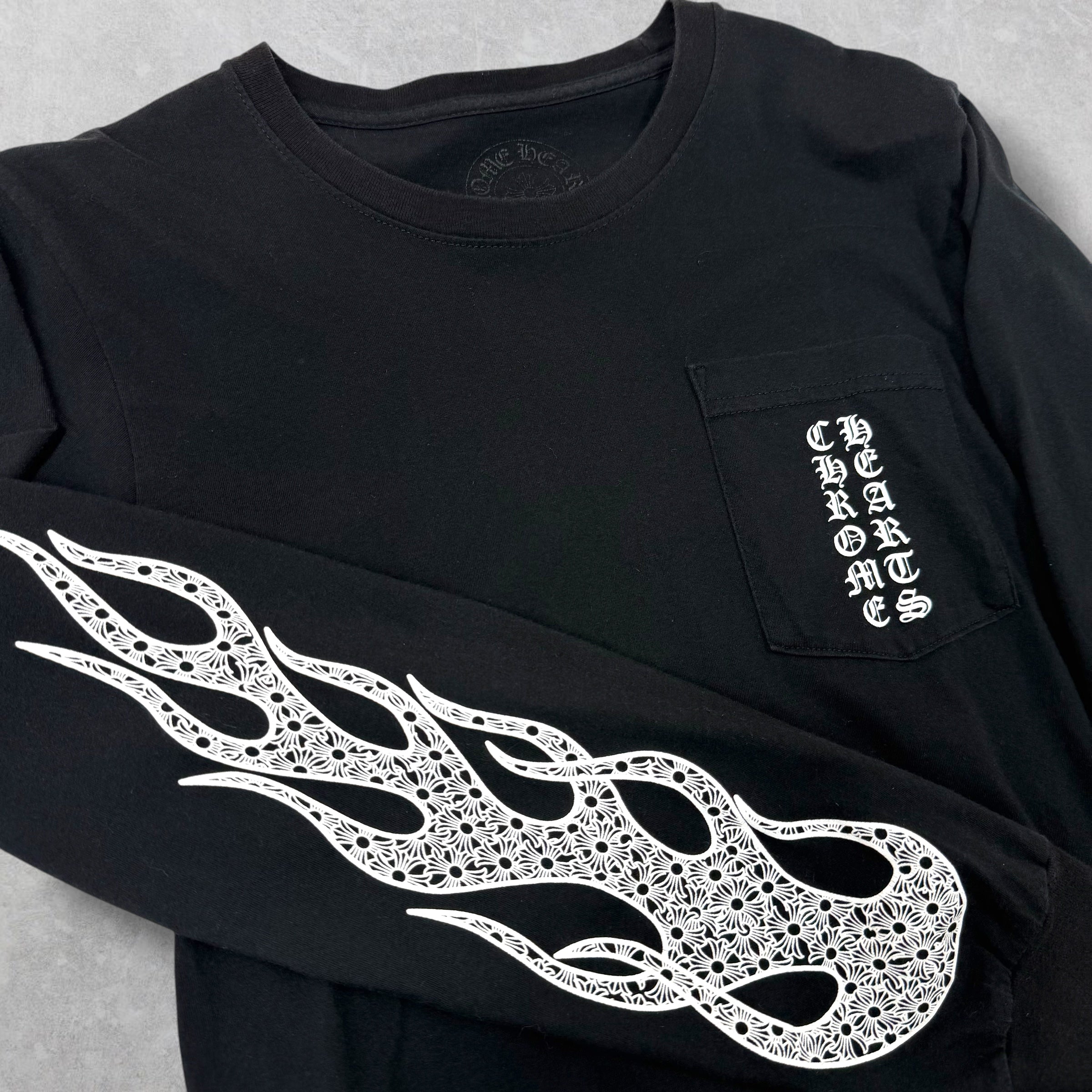 Chrome Hearts Cross Flames Black L/S S