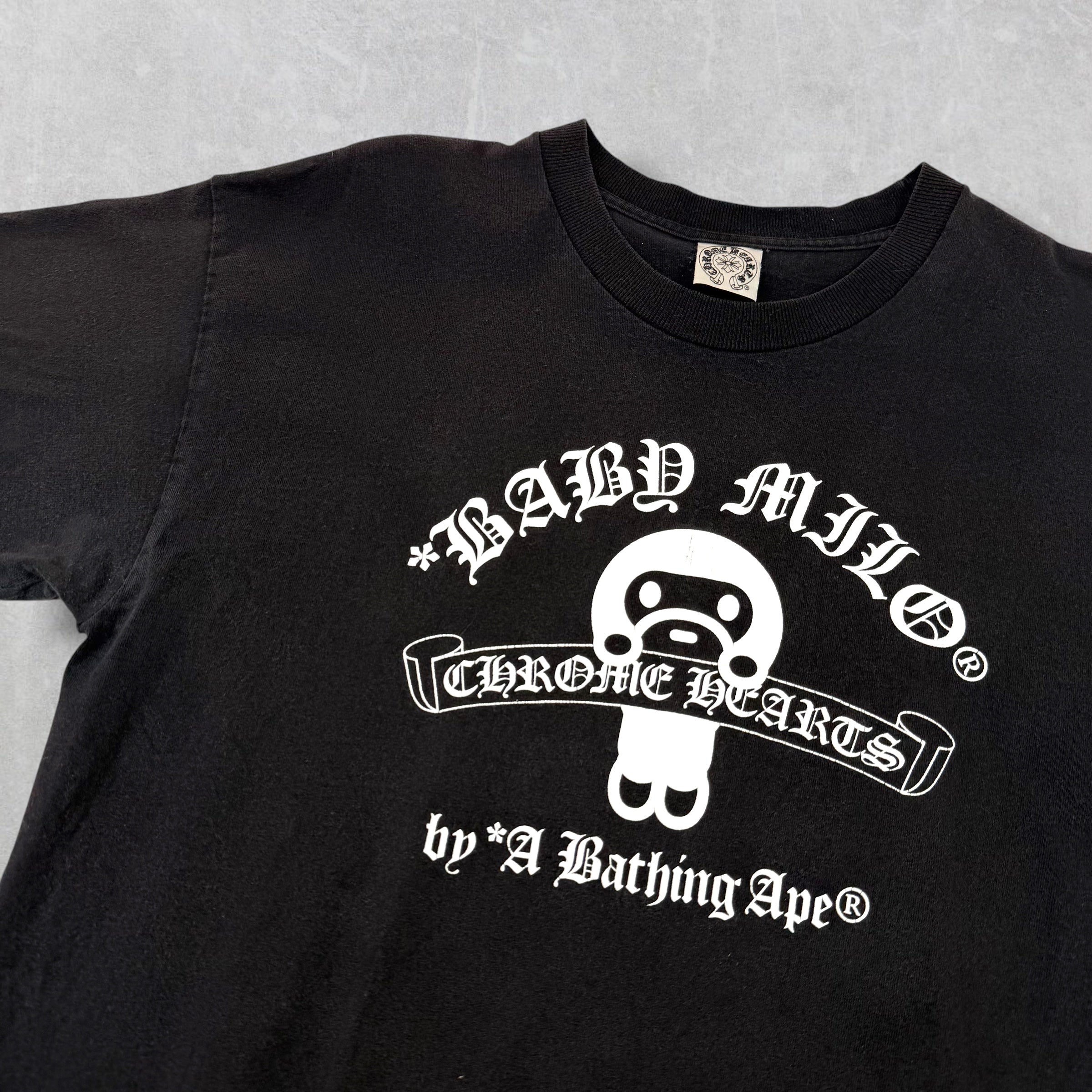 Chrome Hearts Bape Baby Milo Scroll Tee L