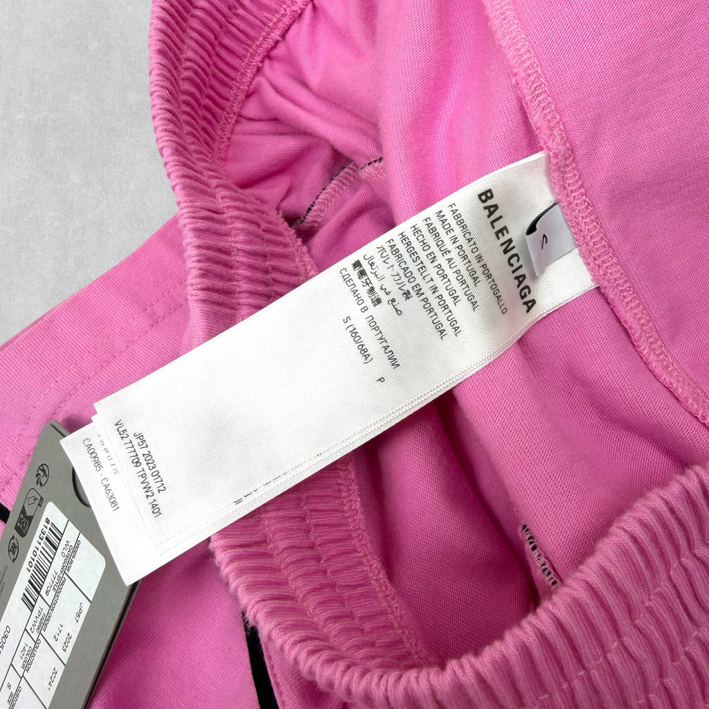 Balenciaga Wide Leg Soccer Shorts Pink S (L)
