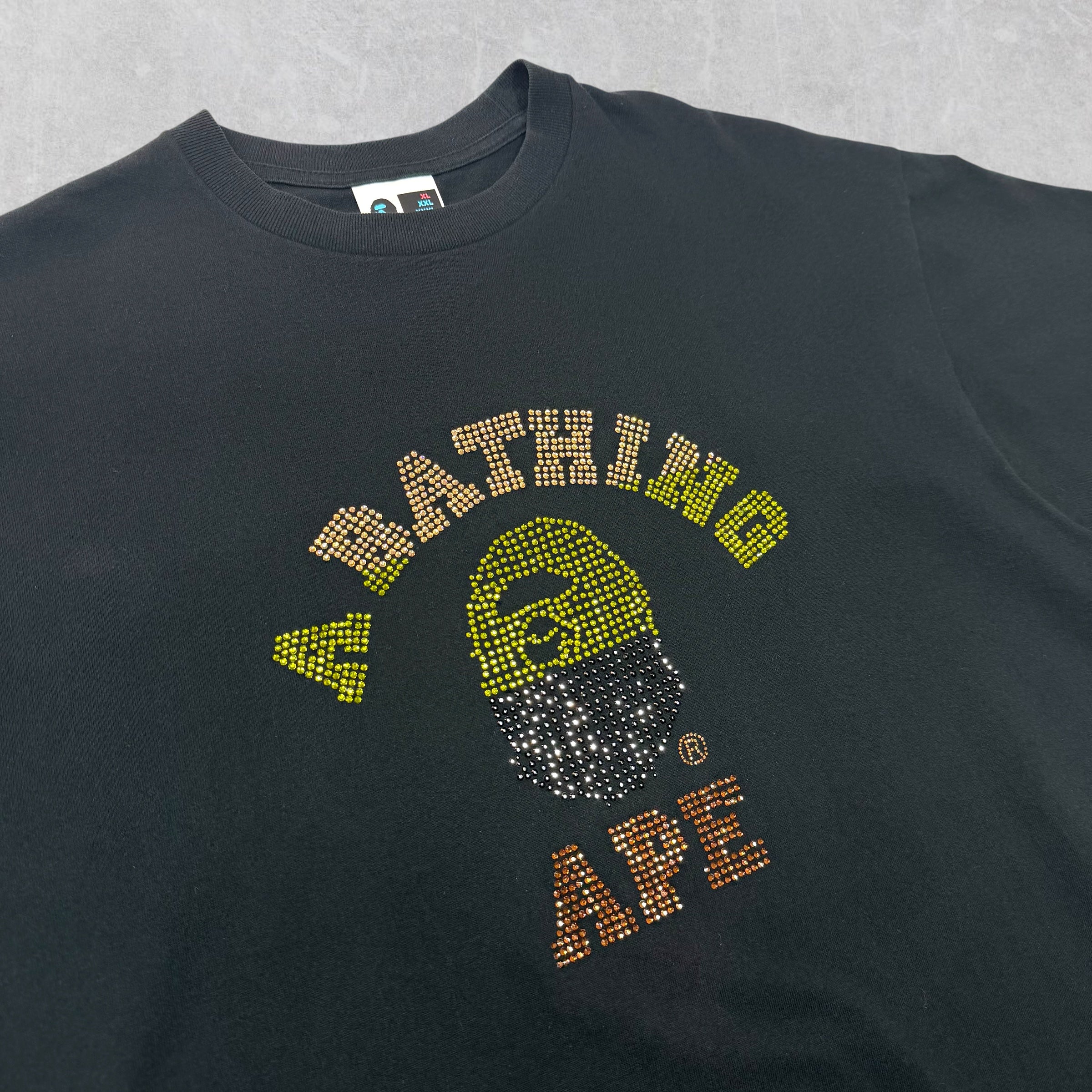 Bape Swarovski Crystal Ape Logo Tee XL