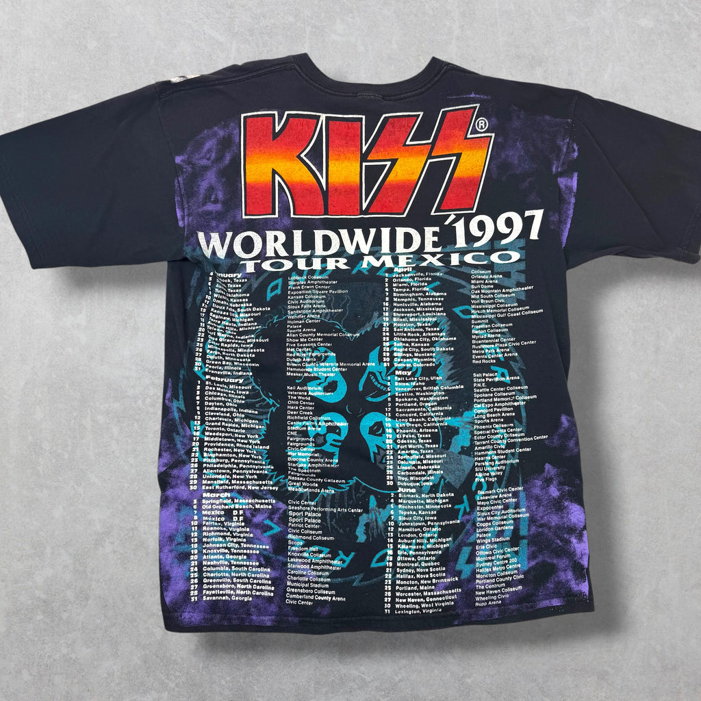 Vintage '97 Kiss Mexico Bootleg Tour Tee XL