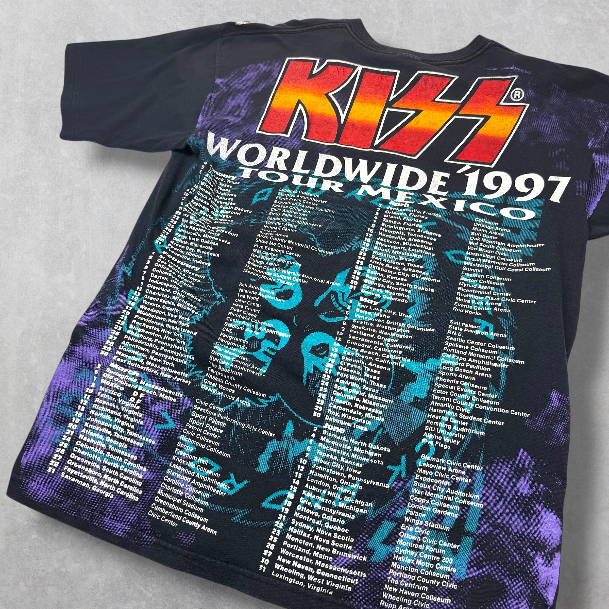 Vintage '97 Kiss Mexico Bootleg Tour Tee XL