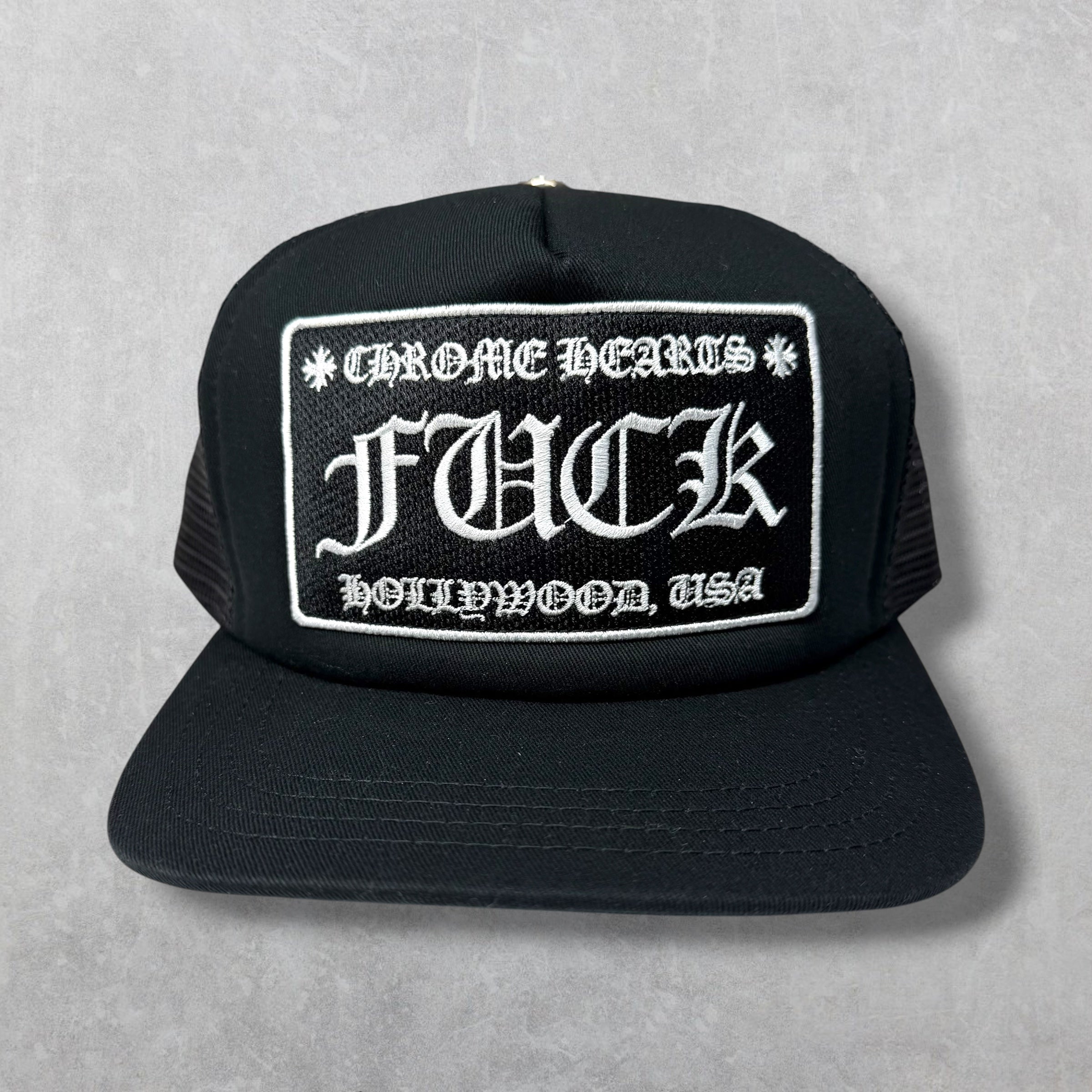 Chrome Hearts Fuck Hollywood Trucker Hat