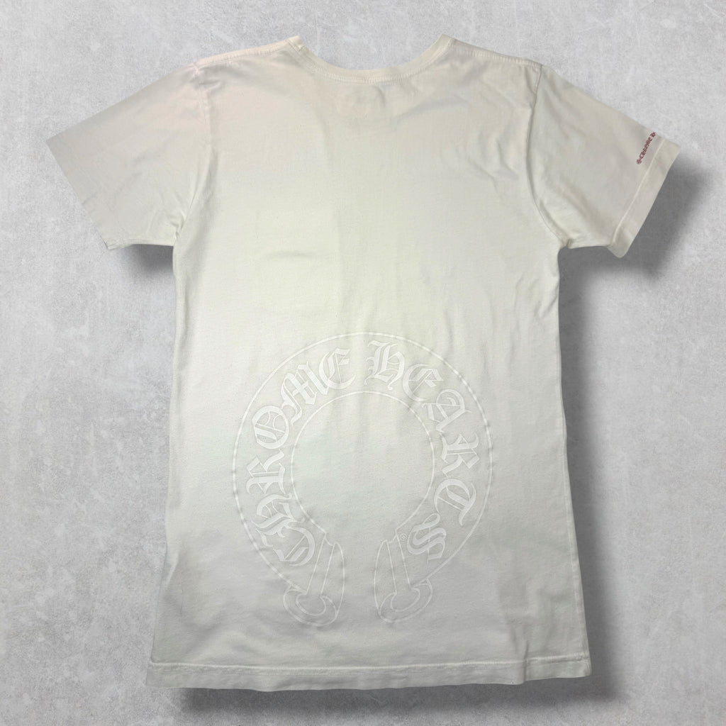 Chrome Hearts White Horse Shoe Logo Tee M