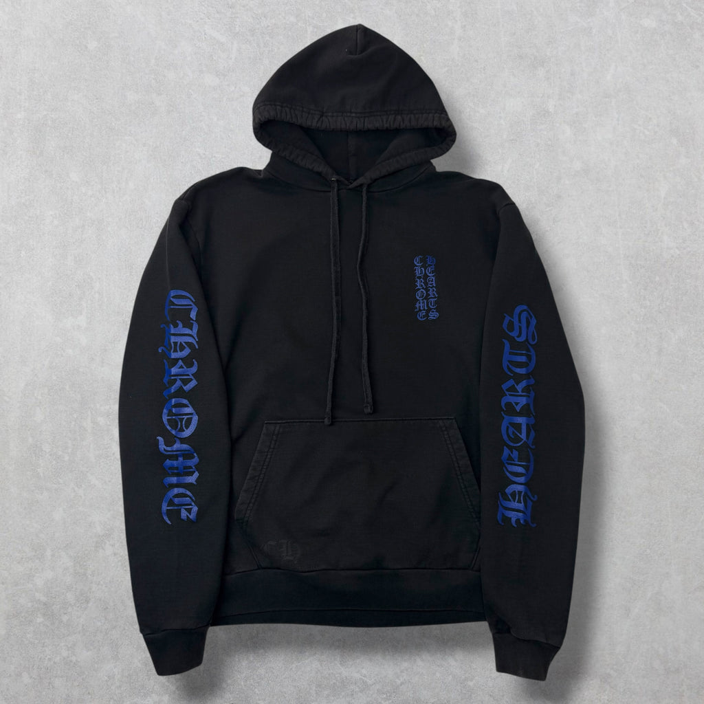 Chrome Hearts Blue Vertical Logo Hoodie M