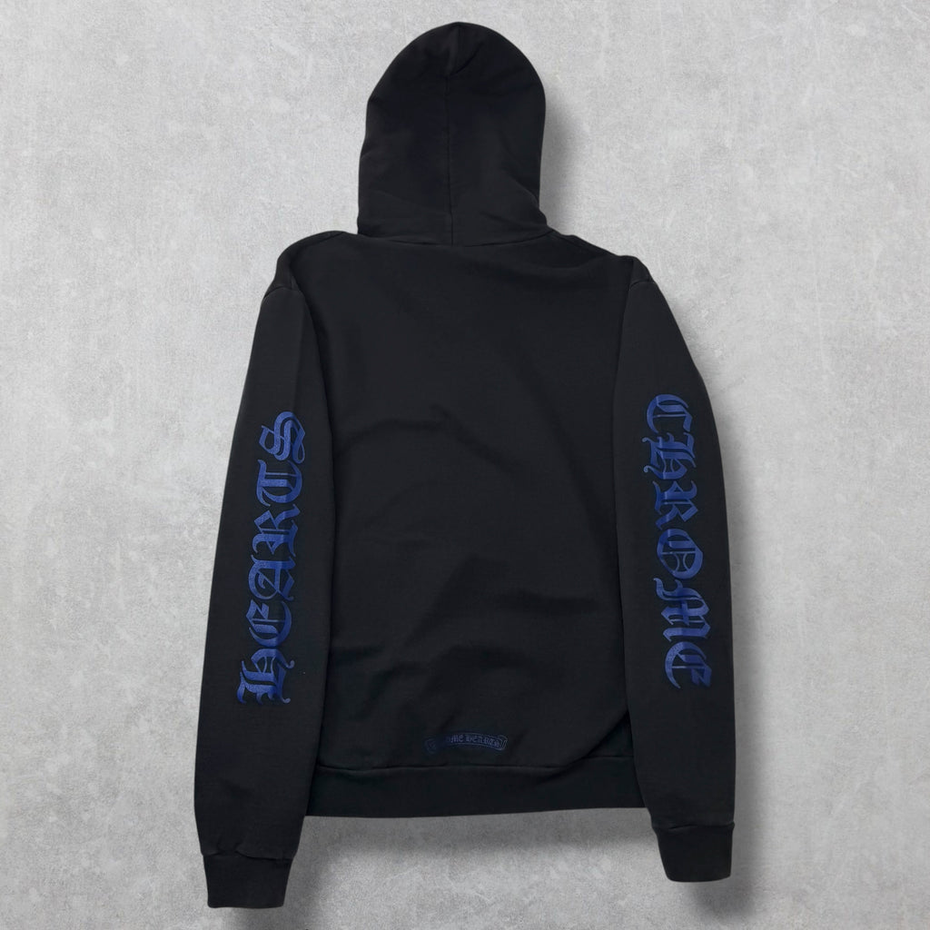 Chrome Hearts Blue Vertical Logo Hoodie M