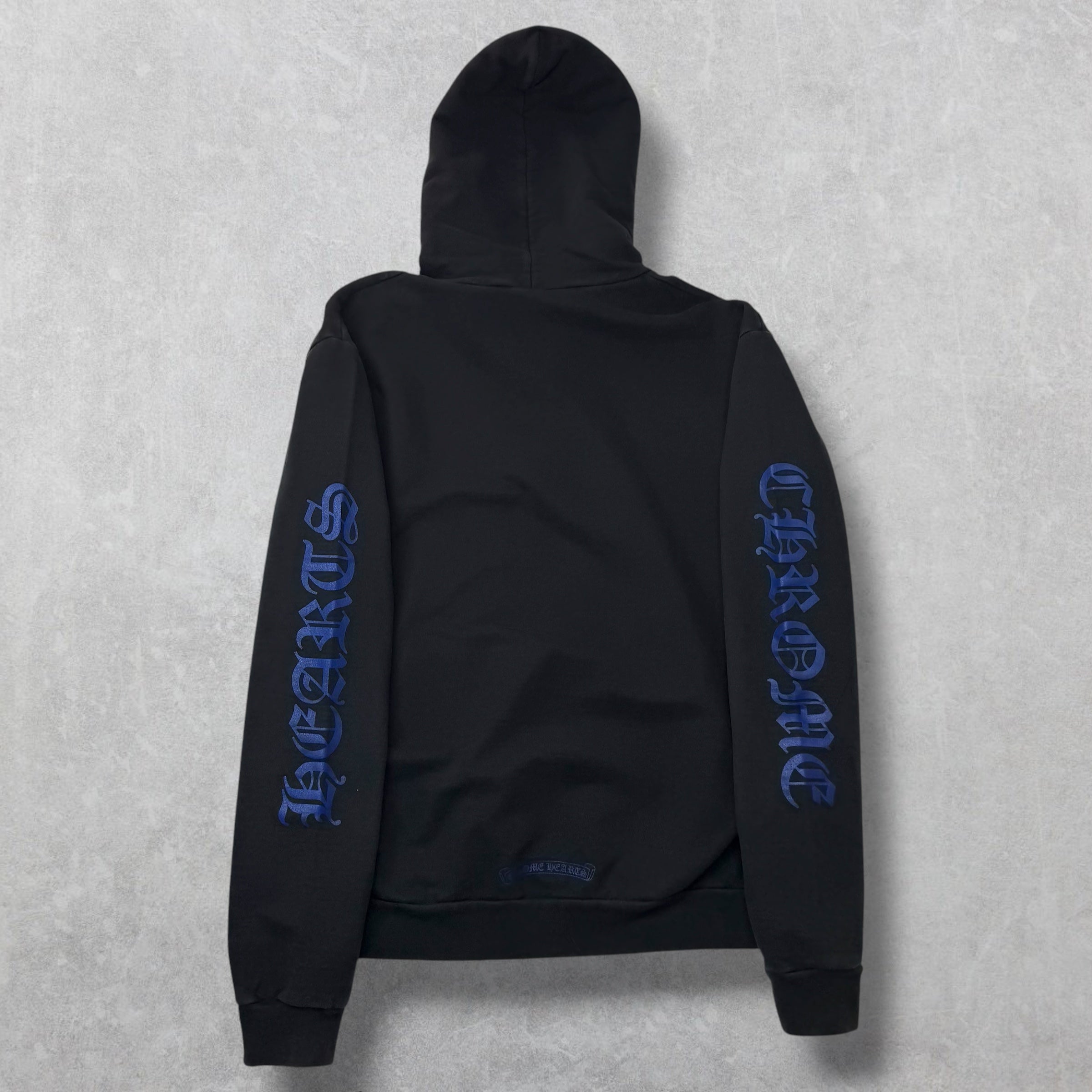 Chrome Hearts Blue Vertical Logo Hoodie M