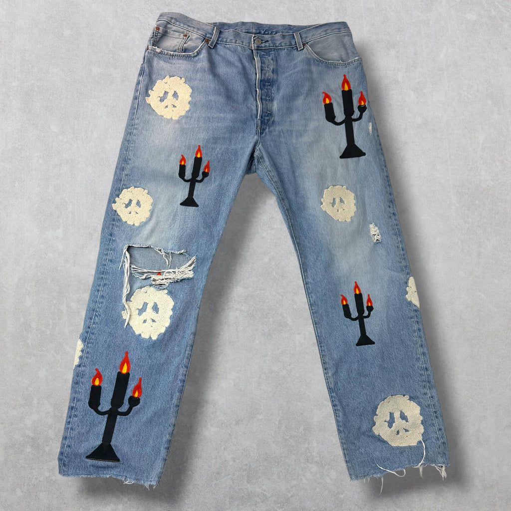Denim Tears x Virgil Abloh Embroidered Jeans 42
