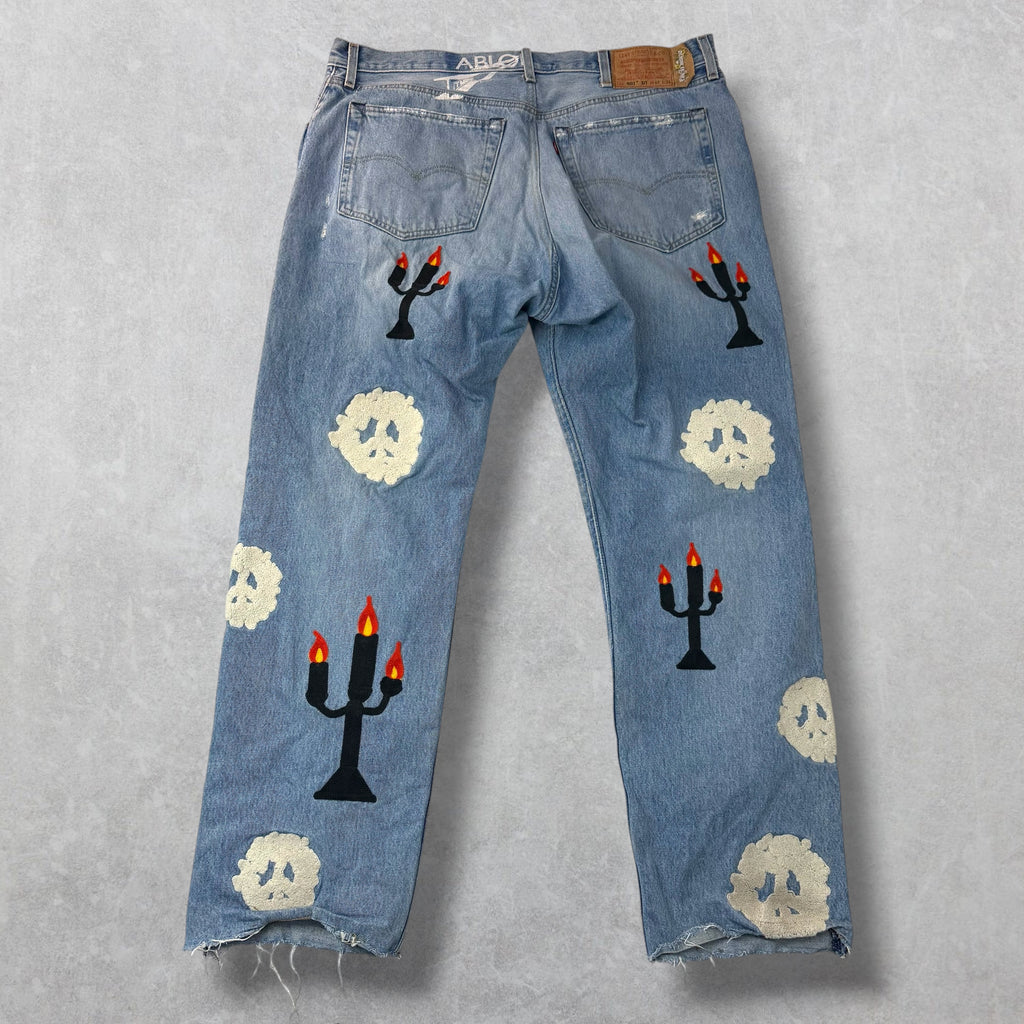 Denim Tears x Virgil Abloh Embroidered Jeans 42