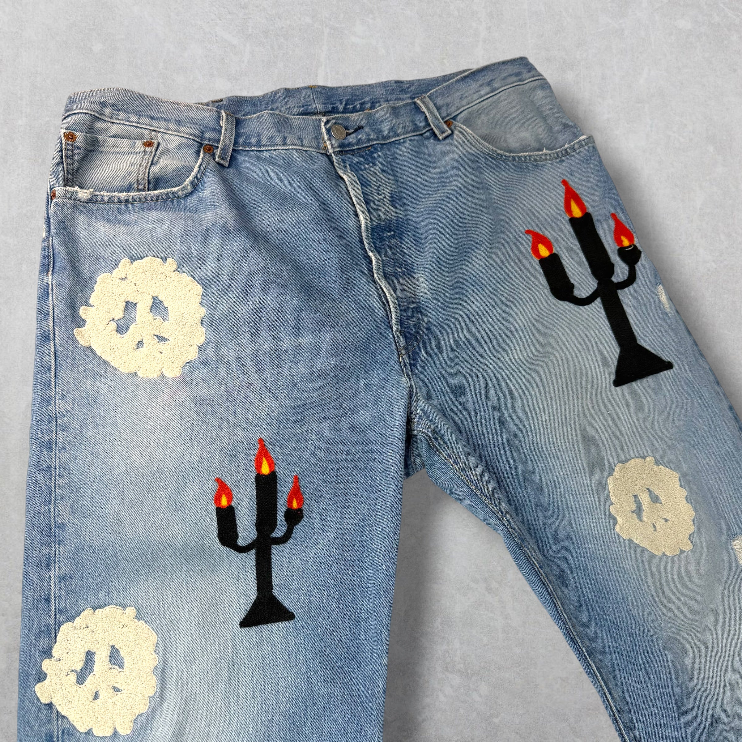 Denim Tears x Virgil Abloh Embroidered Jeans 42