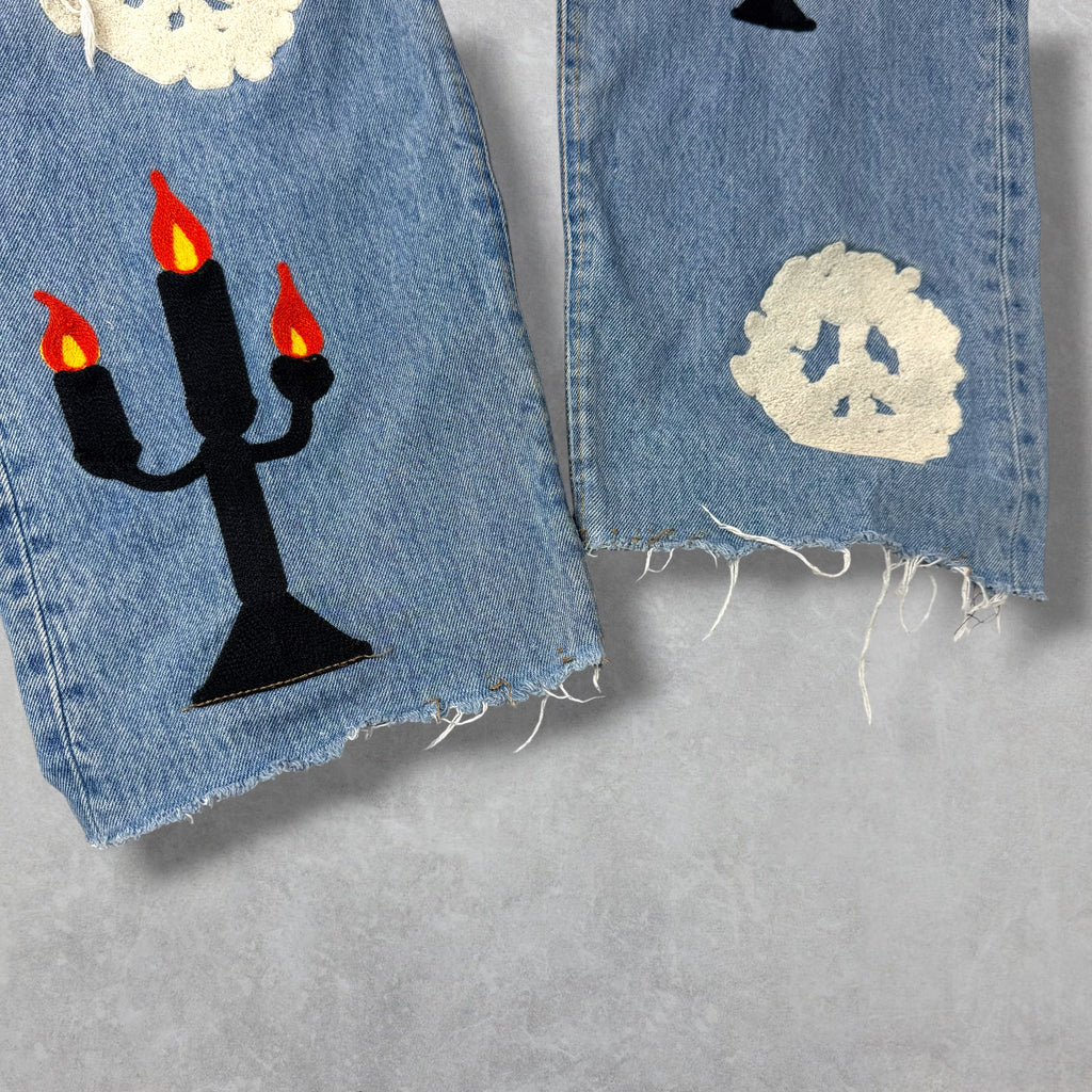 Denim Tears x Virgil Abloh Embroidered Jeans 42