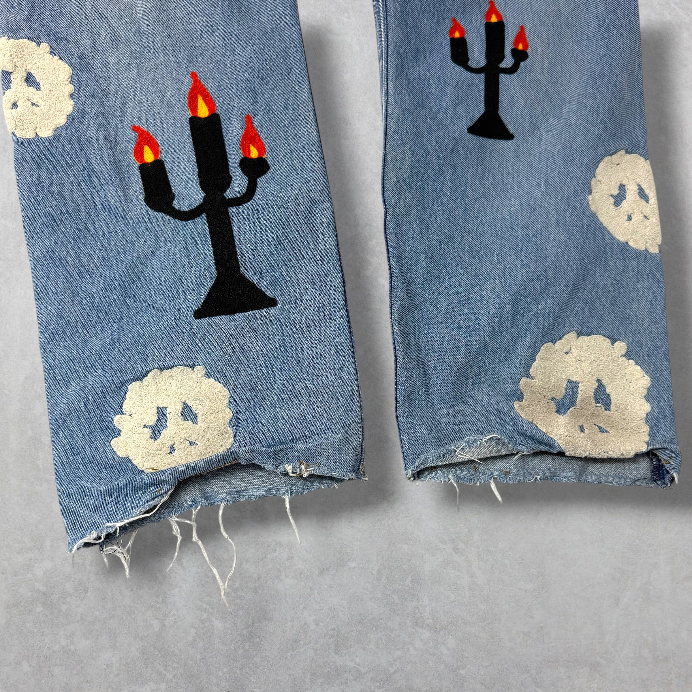 Denim Tears x Virgil Abloh Embroidered Jeans 42