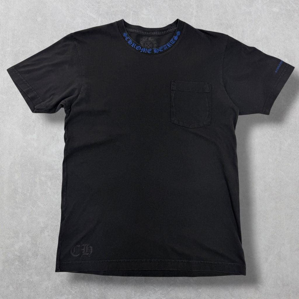 Chrome Hearts Blue Neck Logo Tee M