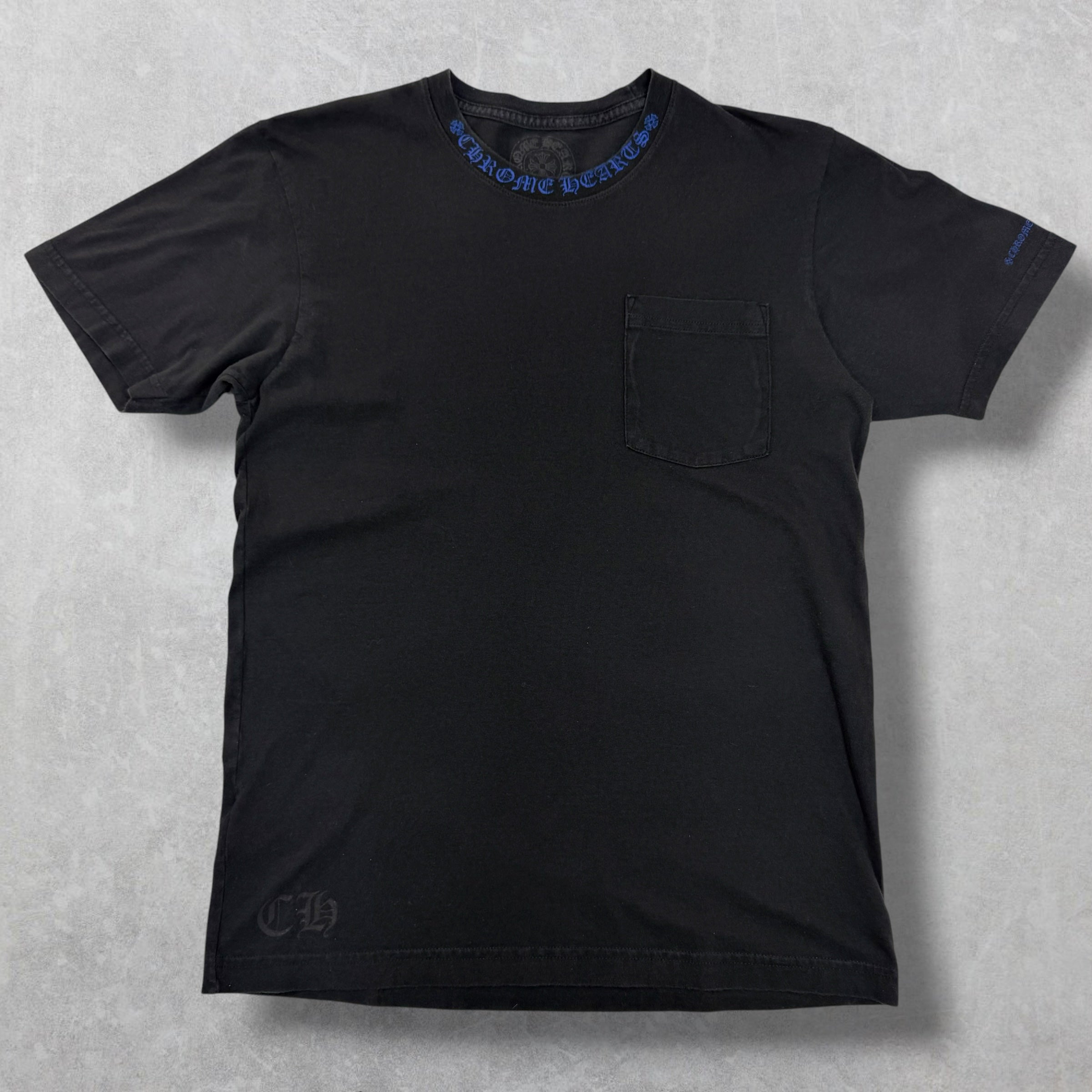 Chrome Hearts Blue Neck Logo Tee M