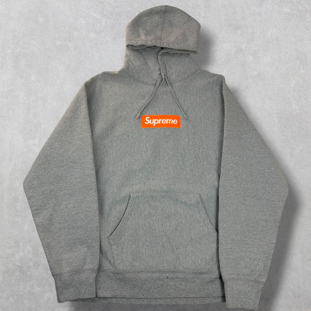 Supreme Box Logo Heather Grey Hoodie XL
