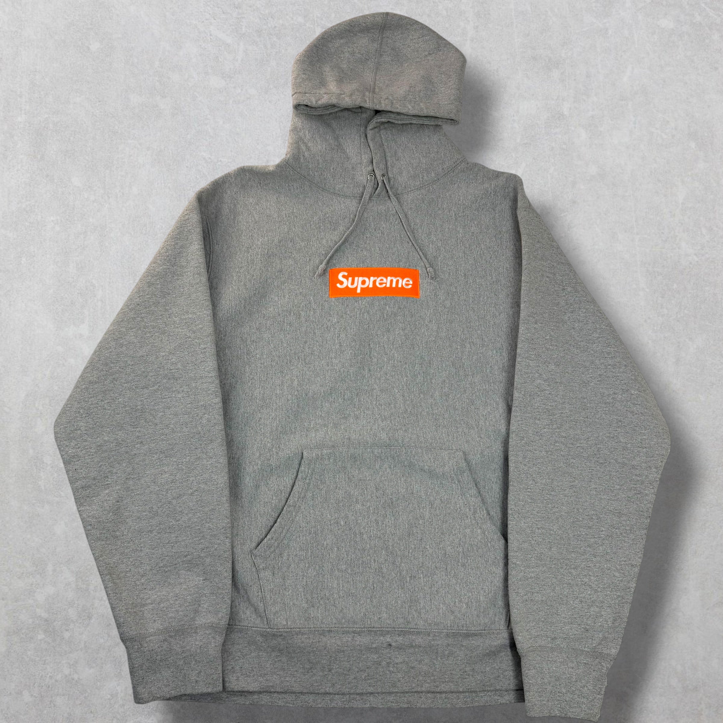 Supreme Box Logo Heather Grey Hoodie XL