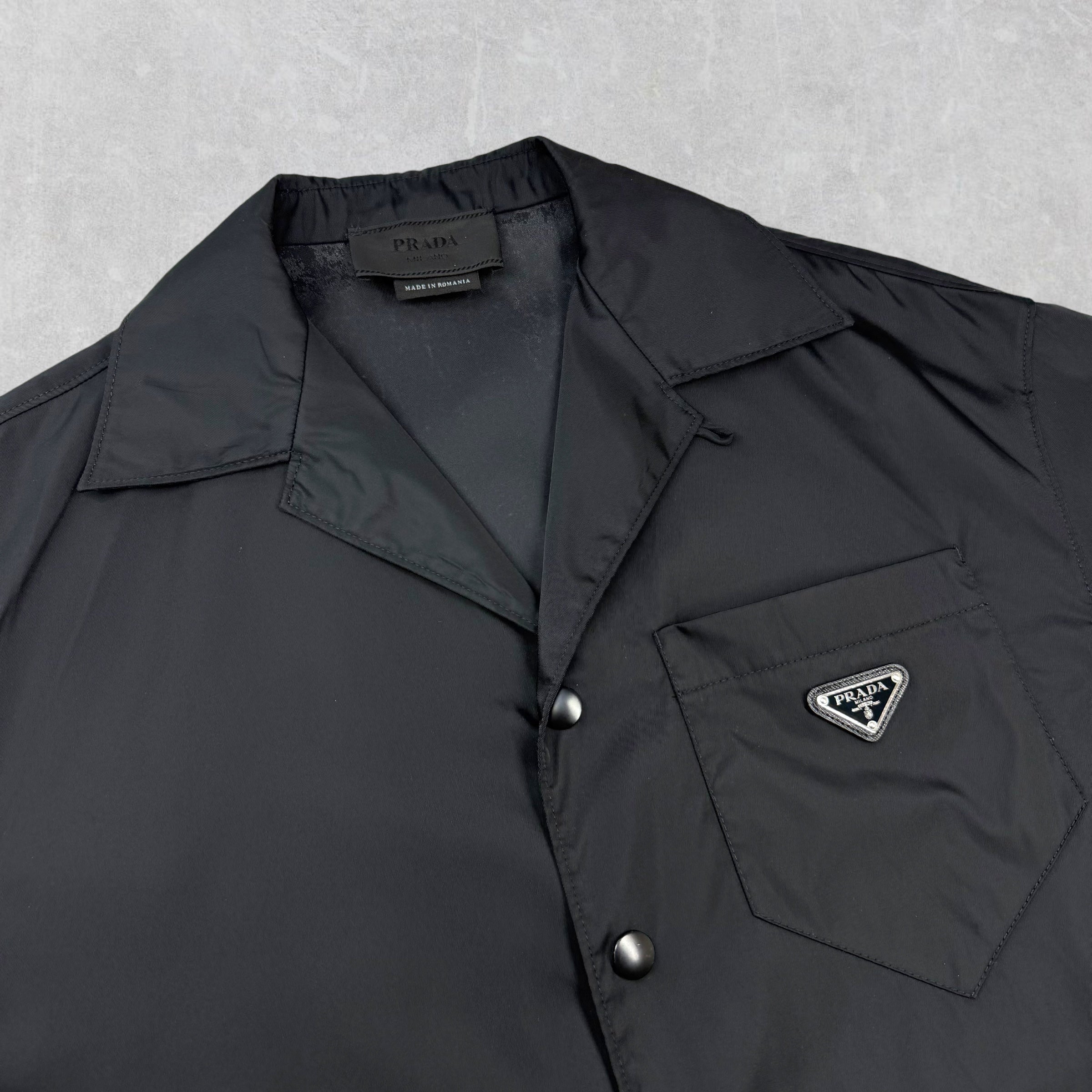 Prada Re-Nylon Short Sleeve Shirt Black S