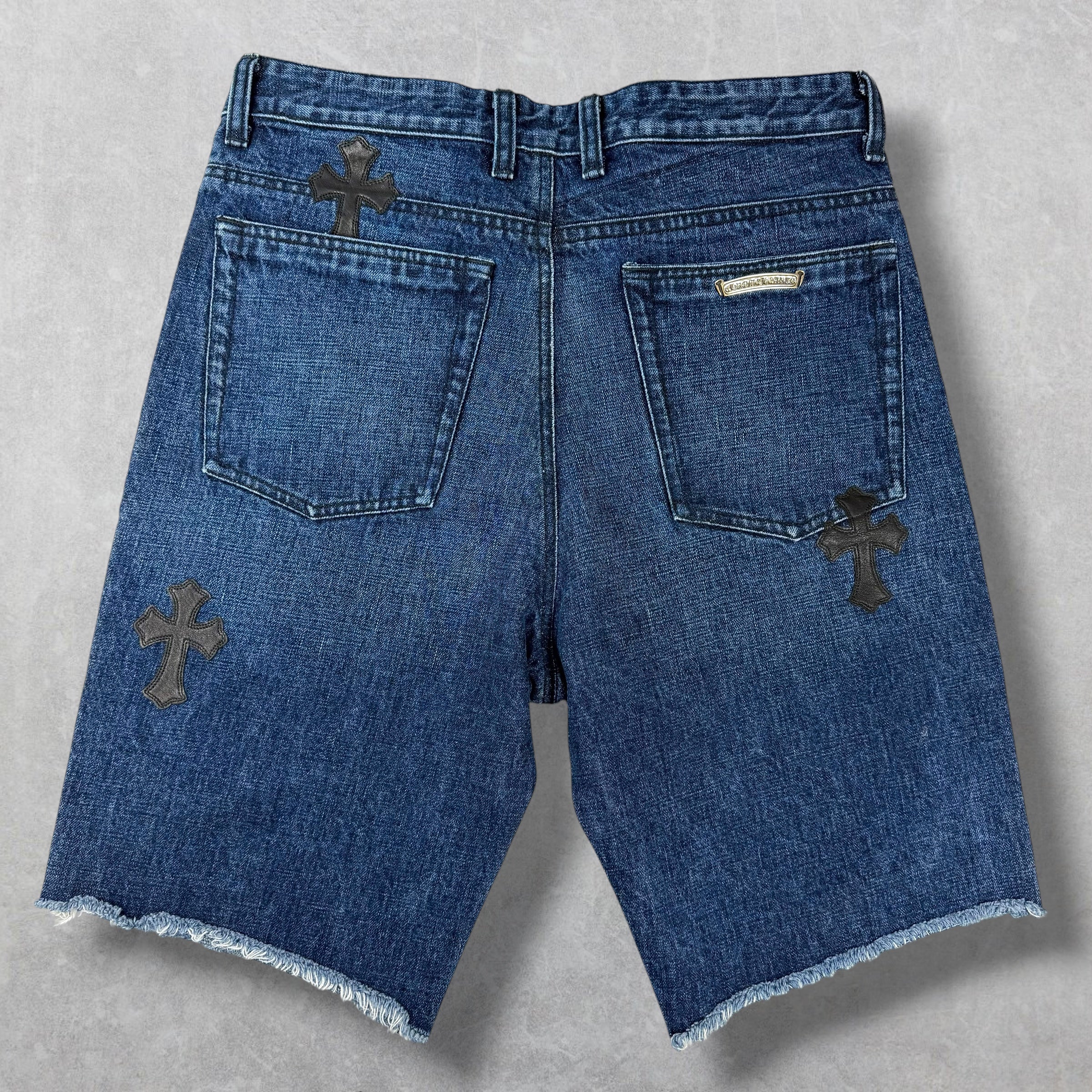 Chrome Hearts Turbo Diesel Cross Patch Shorts 30