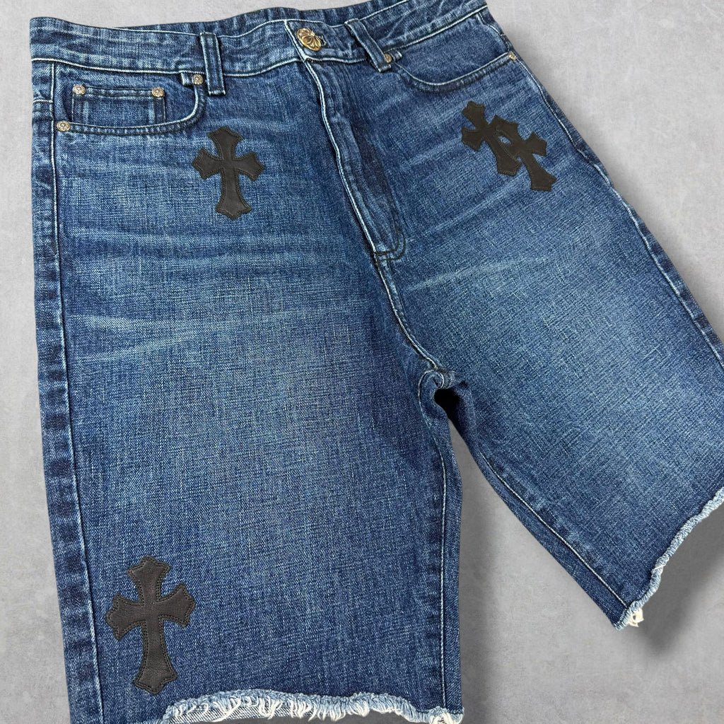 Chrome Hearts Turbo Diesel Cross Patch Shorts 30