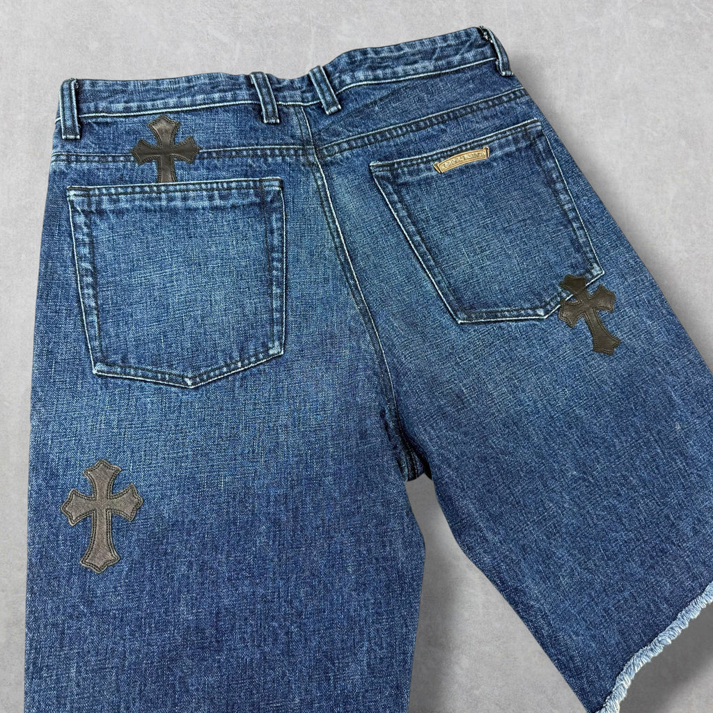 Chrome Hearts Turbo Diesel Cross Patch Shorts 30