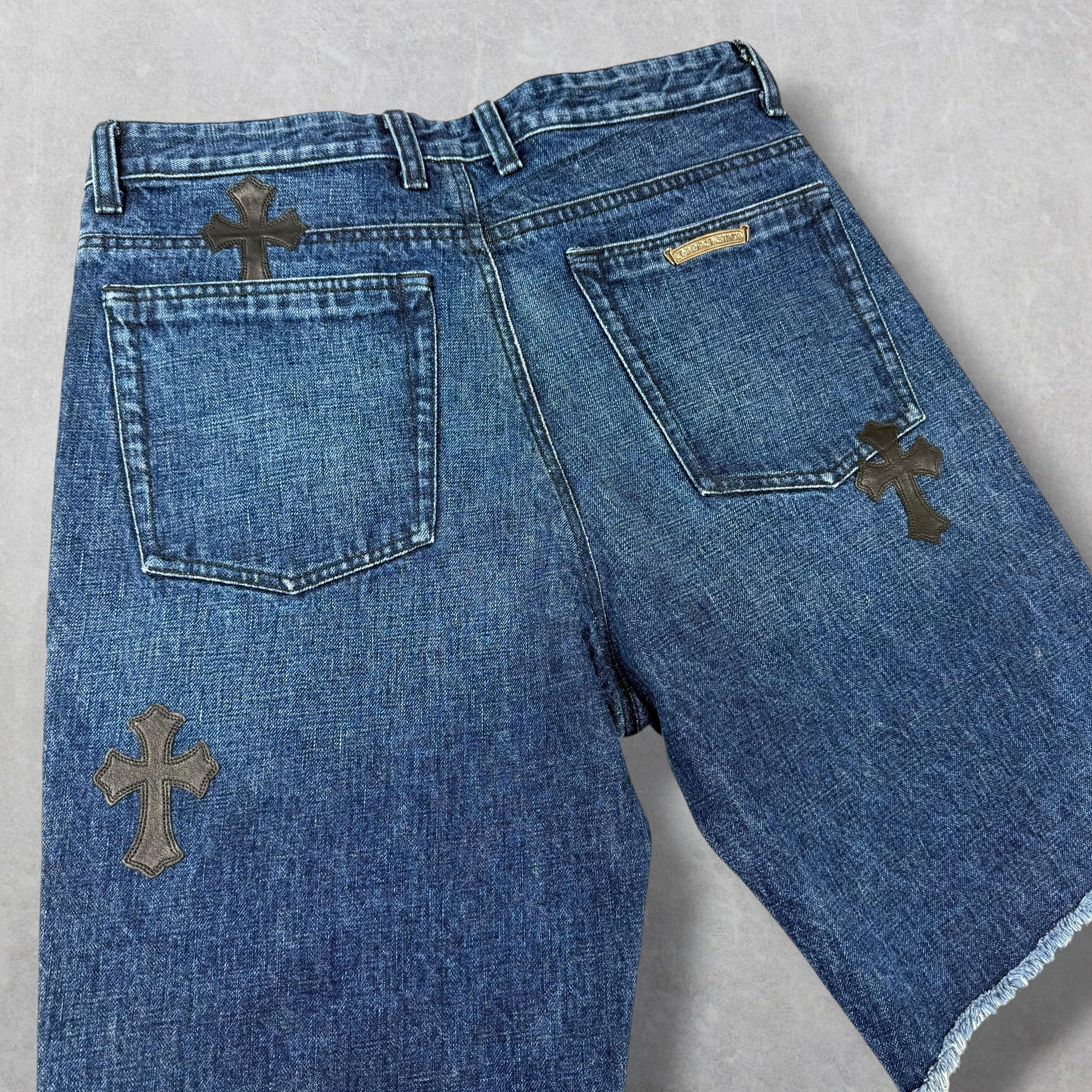 Chrome Hearts Turbo Diesel Cross Patch Shorts 30