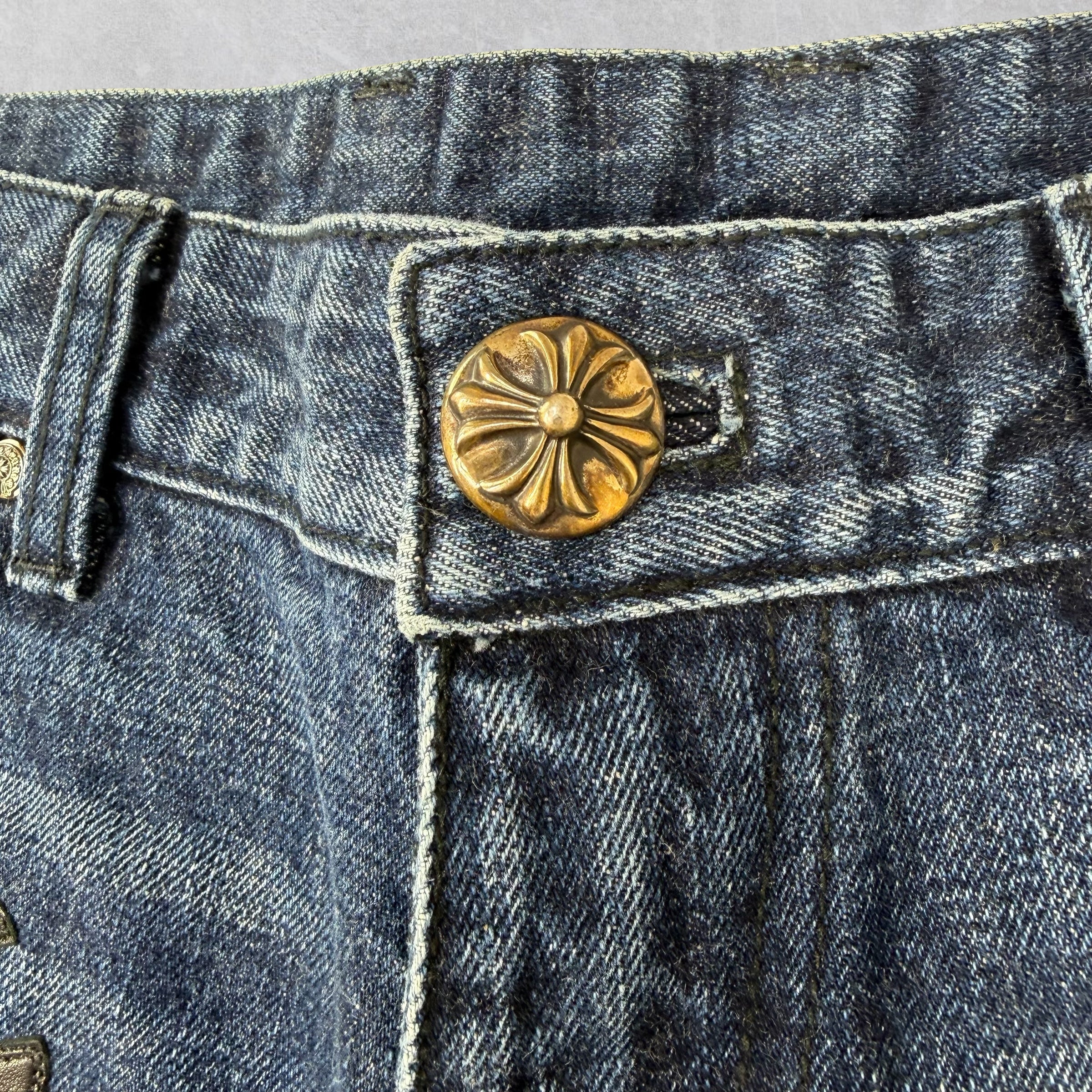Chrome Hearts Turbo Diesel Cross Patch Shorts 30
