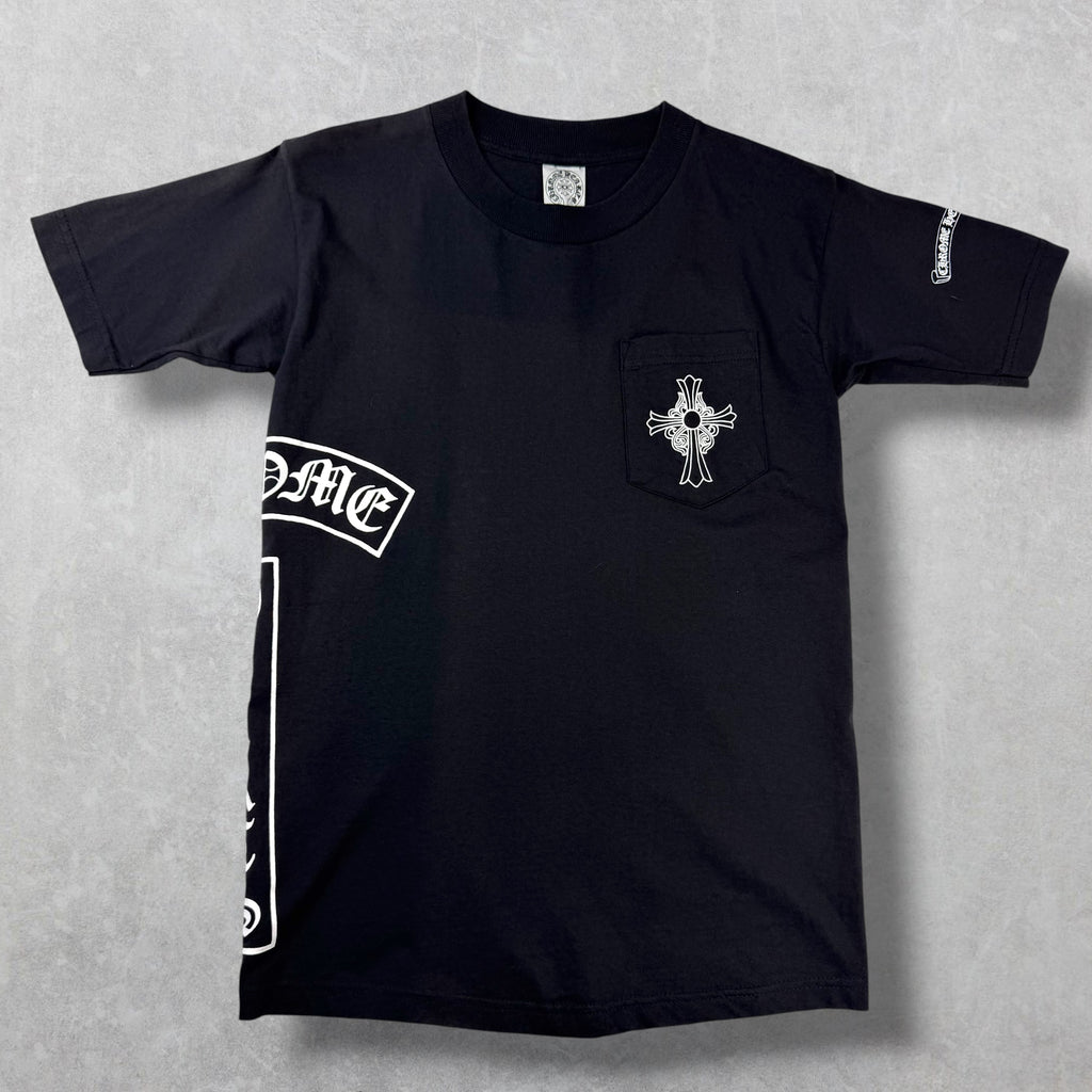 Vintage Chrome Hearts T-Bar Floral Cross Pocket Tee S