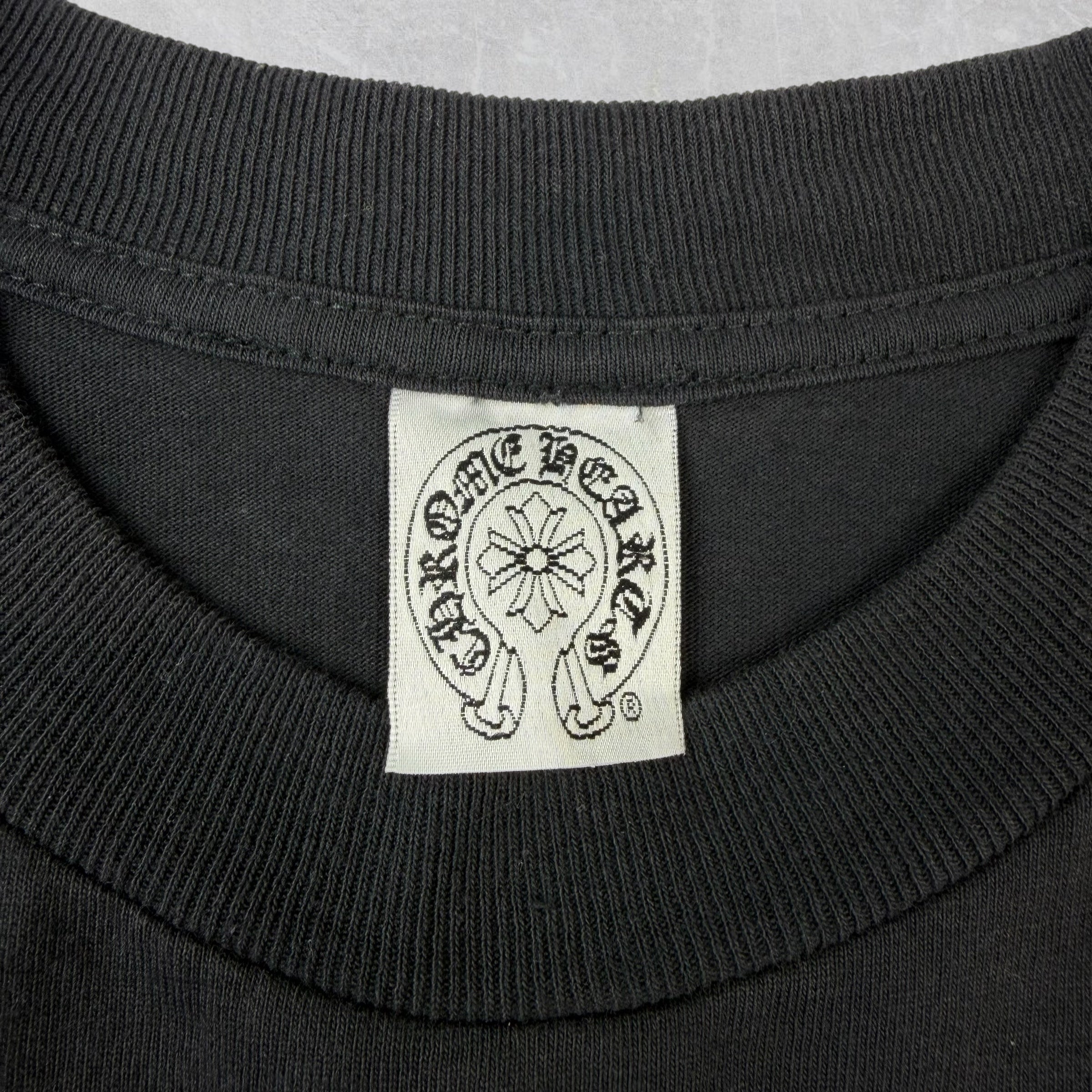 Vintage Chrome Hearts T-Bar Floral Cross Pocket Tee S