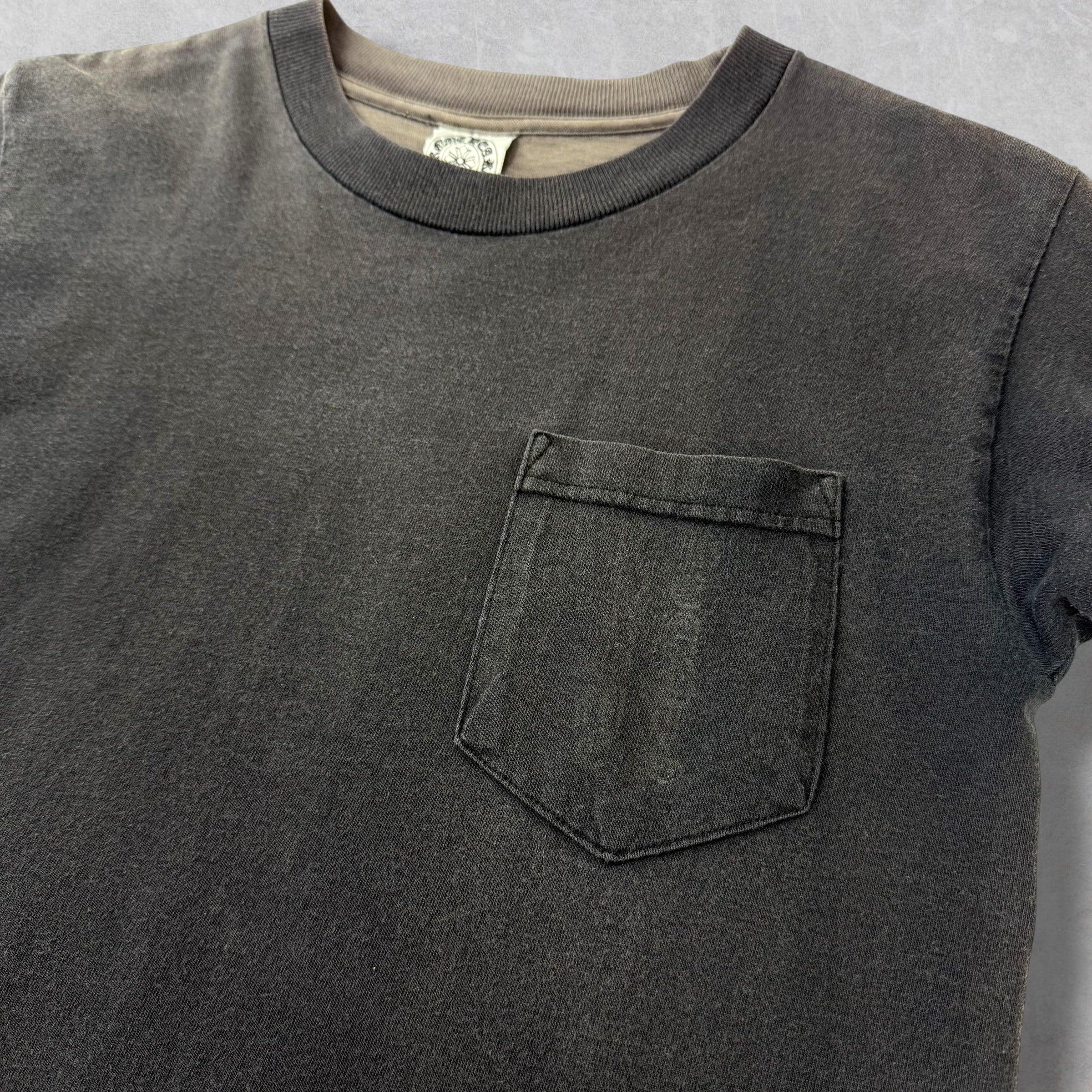 Vintage Chrome Hearts Scroll Logo Eye Chart Pocket Tee S
