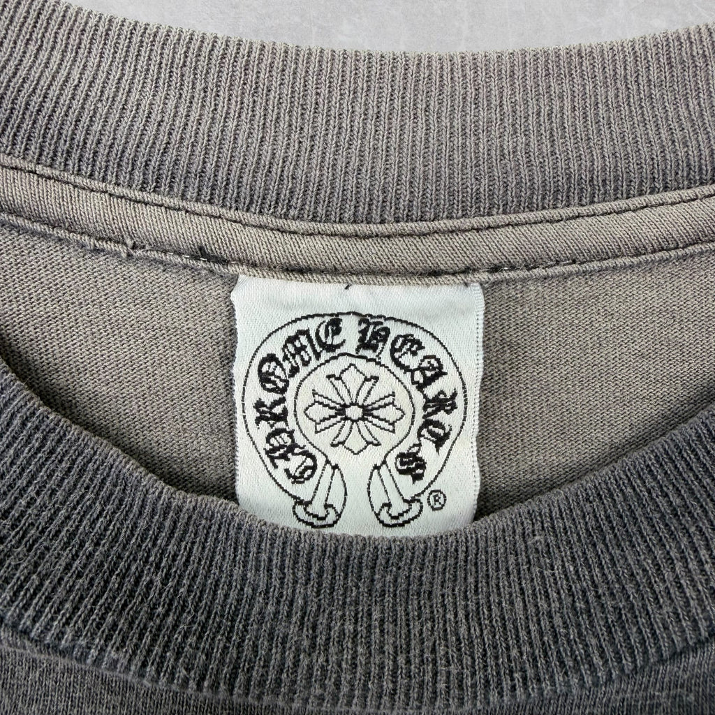 Vintage Chrome Hearts Scroll Logo Eye Chart Pocket Tee S