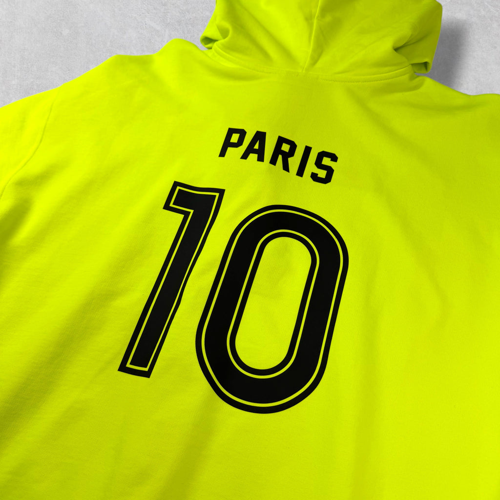 Balenciaga Paris Soccer Zip Up Hoodie Neon XS (L)